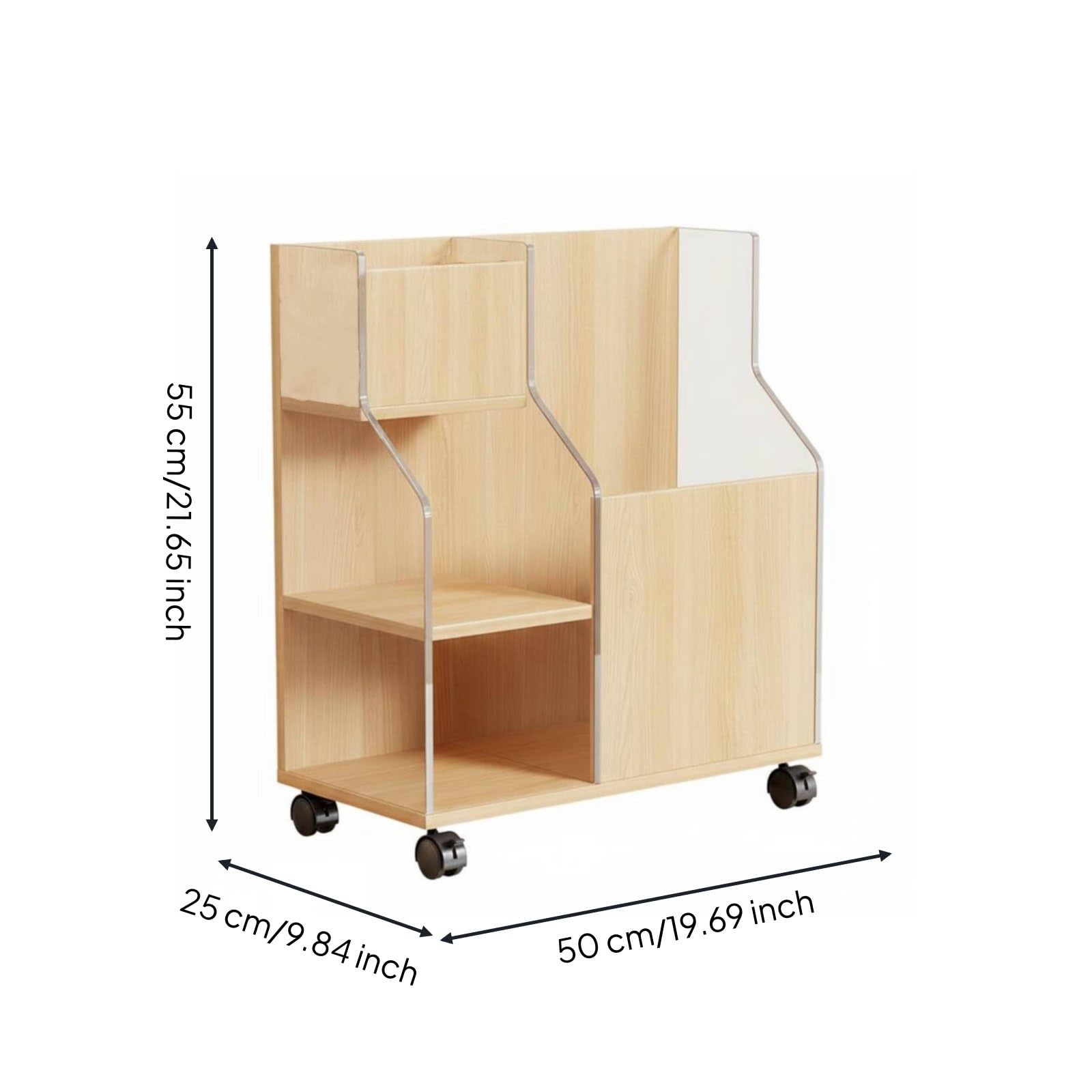 Soporte para Equipo de Fitness Organizador Estantería Carrito Portacolchonetas con Ruedas Bloqueables Material Acrílico y Tablero Apto para Gimnasios