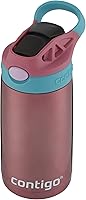 Vista 7 de Contigo Autospout - Botella de agua con popote y pajita, 384.81 ml, Azalea/Pansy