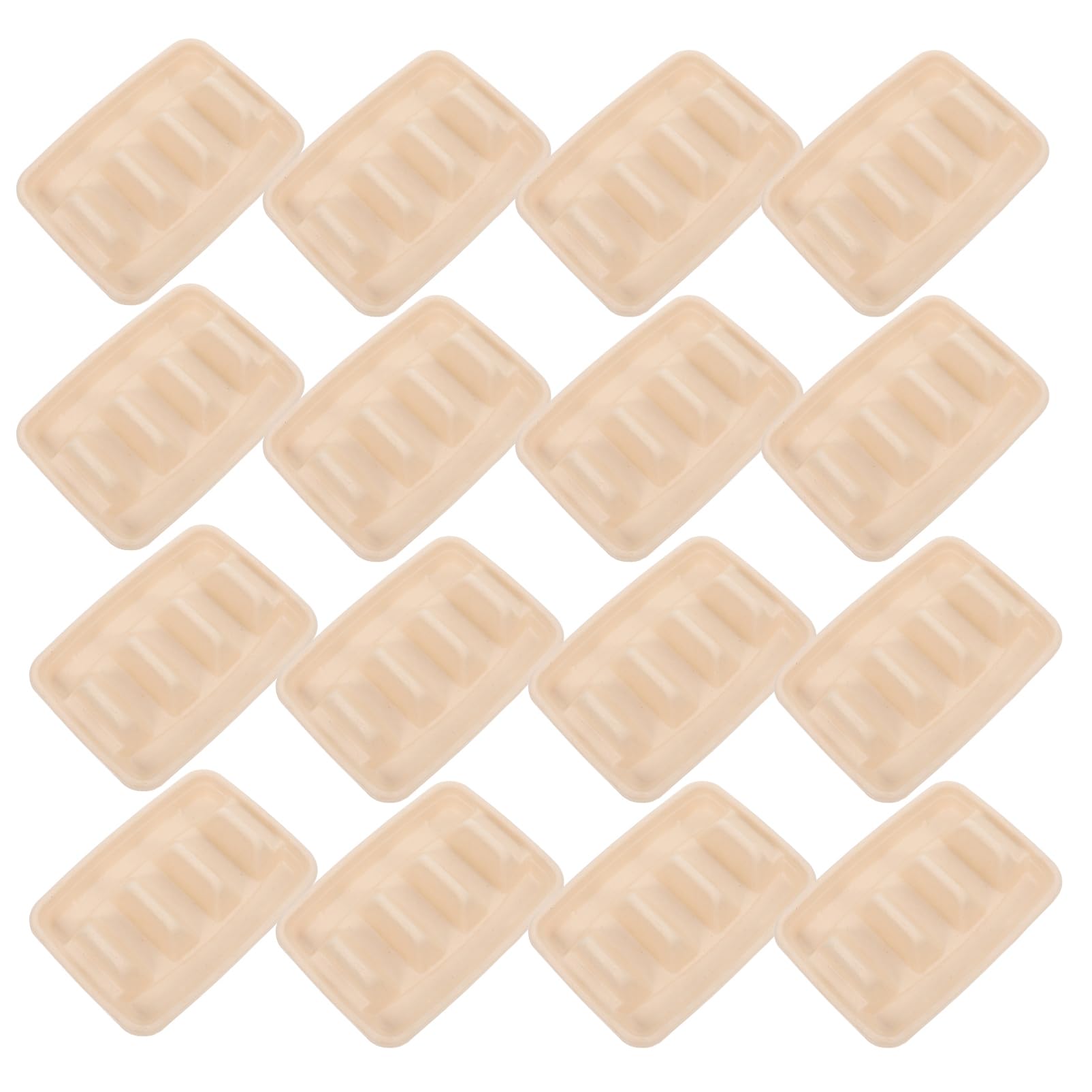 iplusmile 50pcs Disposable Taco Holder Plates for Party, Paper Taco Shells Serving Stands with 3 Dividers for Taco Tuesday Bar Fiesta Party Supplies