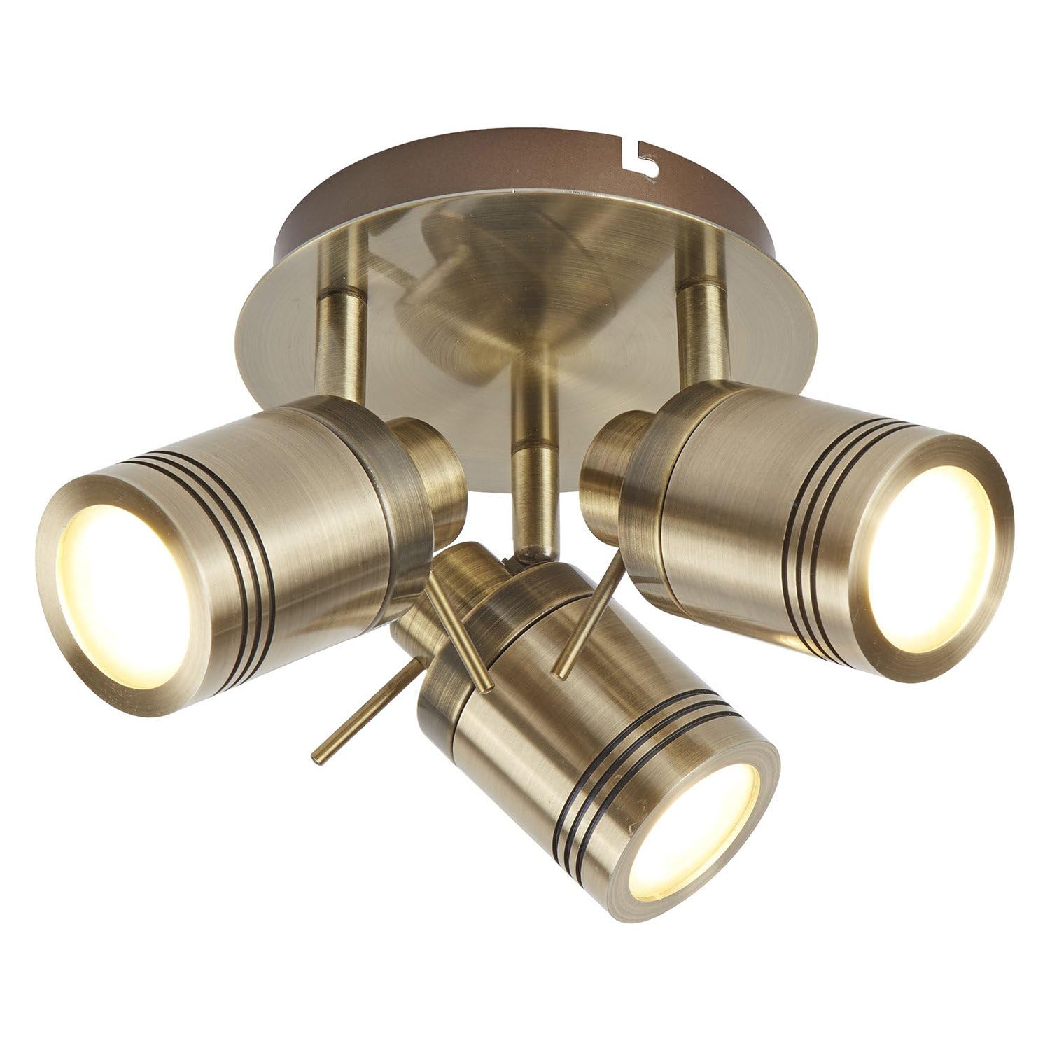 Searchlight Lighting Antique Brass Searchlight 6603Ab Samson 3 Light Ceiling Spotlights In