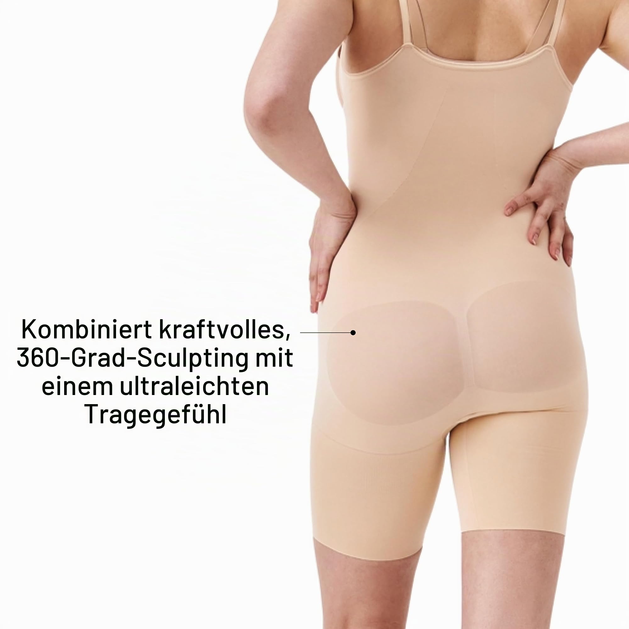 Spanx Damen Spanx Power Open-bust Mid-thigh Bodysuit Shapewear Ganzkörper-Body (1er Pack)