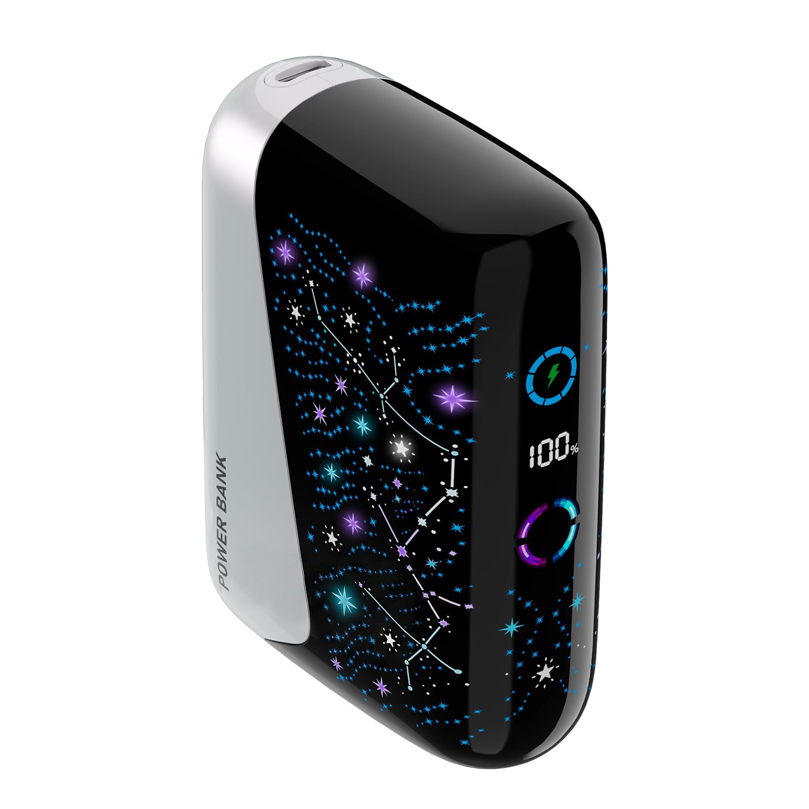 2026 Galaxy Portable Charger with Built in Cables 12000mAh Portable Charger Travel Essentials Power Supply 3A High Speed