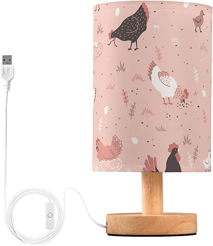 Miniatura 2 de Reading Lamp Decorative Table Lamp Minimalist Rooster Chicken Pink Lamp for Boys Homes