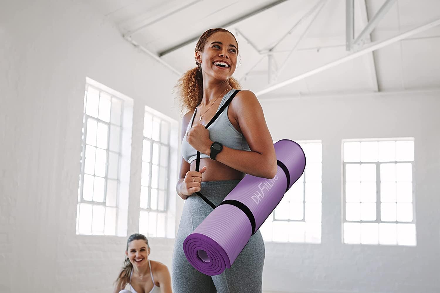 DH FitLife Mata treningowa, mata do fitnessu, mata sportowa 183 x 61 x 1 cm, mata gimnastyczna bardzo odporna na rozerwanie, antypoślizgowa i gruba, mata do ćwiczeń