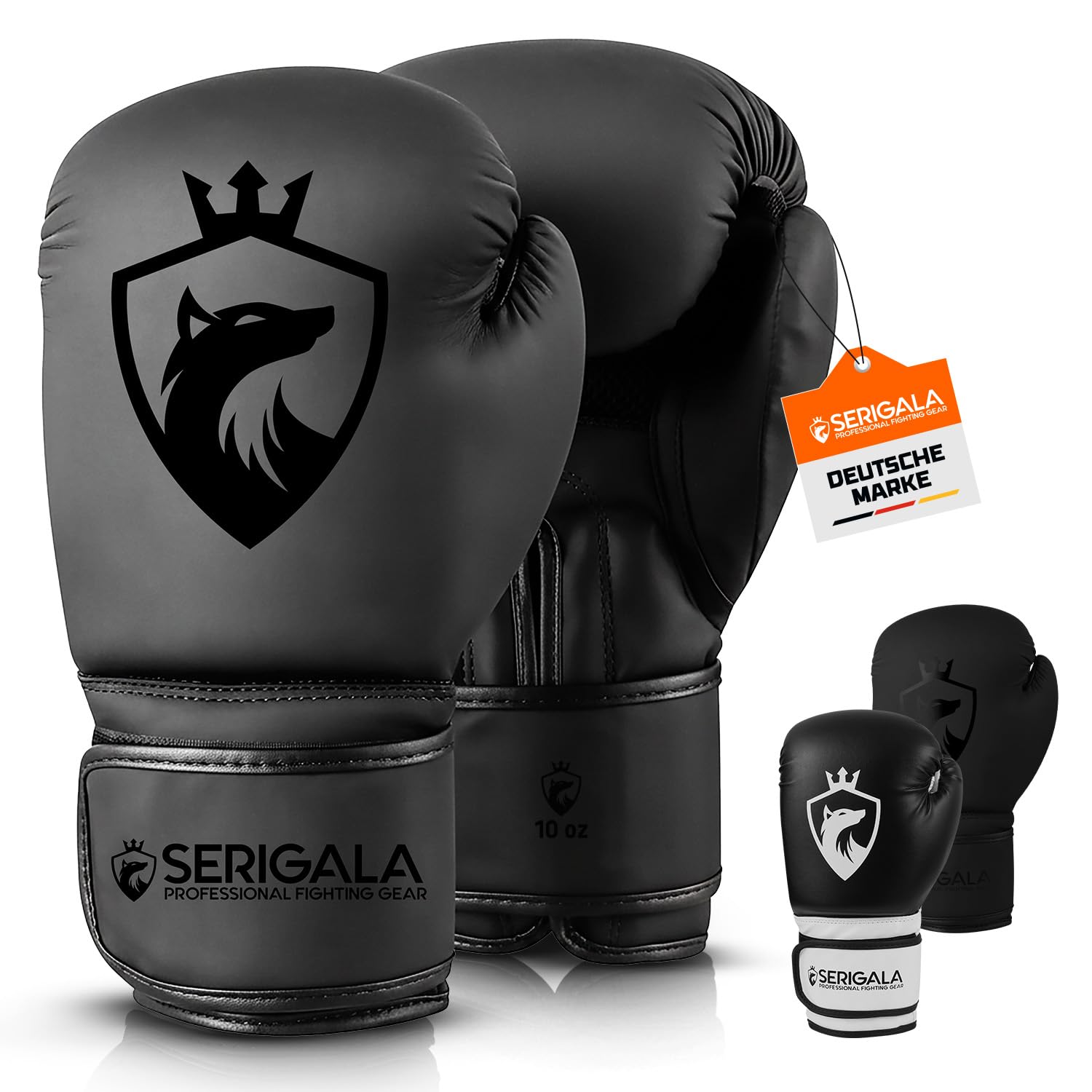 Serigala Boxhandschuhe mit idealer Stabilität und Schlagkraft - Punching Handschuhe für Boxen, MMA, Muay Thai, Boxsack Training und Sparring - Inklusive Tasche