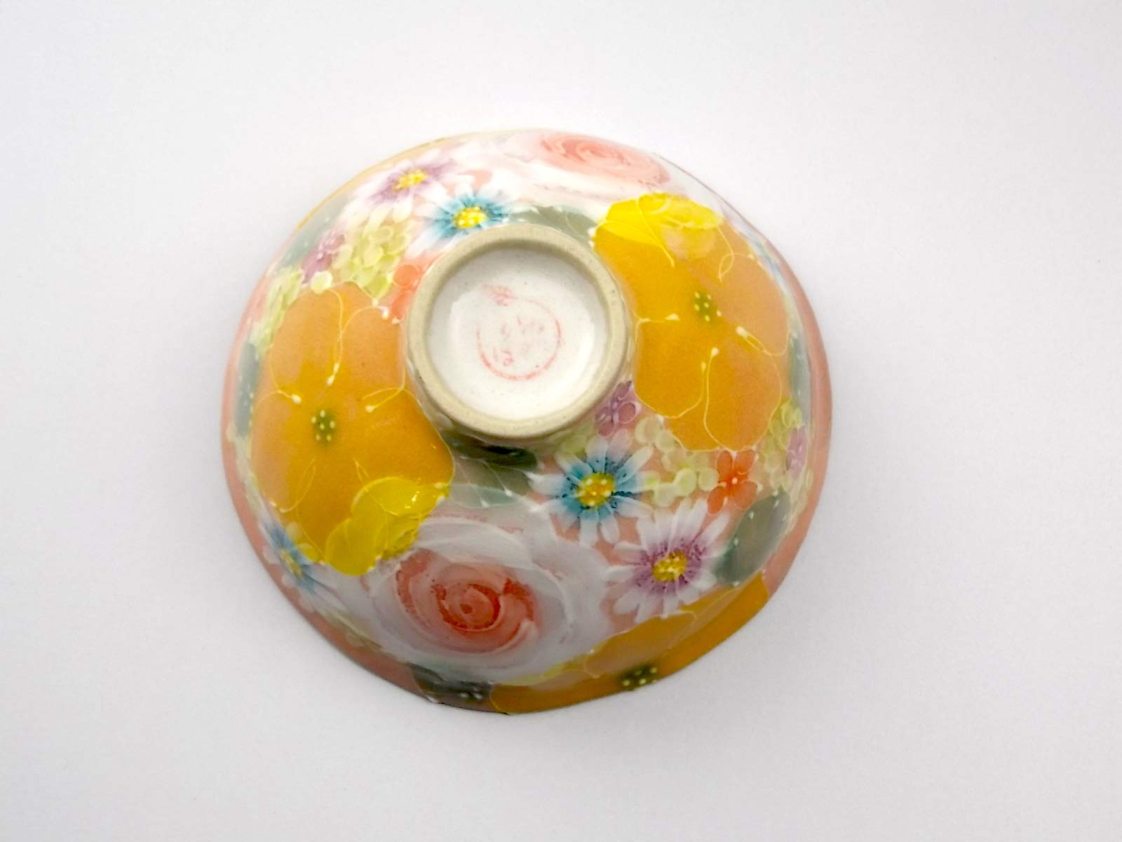 Amazon | 工房ゆずりは 間取黄花紋 飯碗 (ご飯茶碗) 手造り 手描き