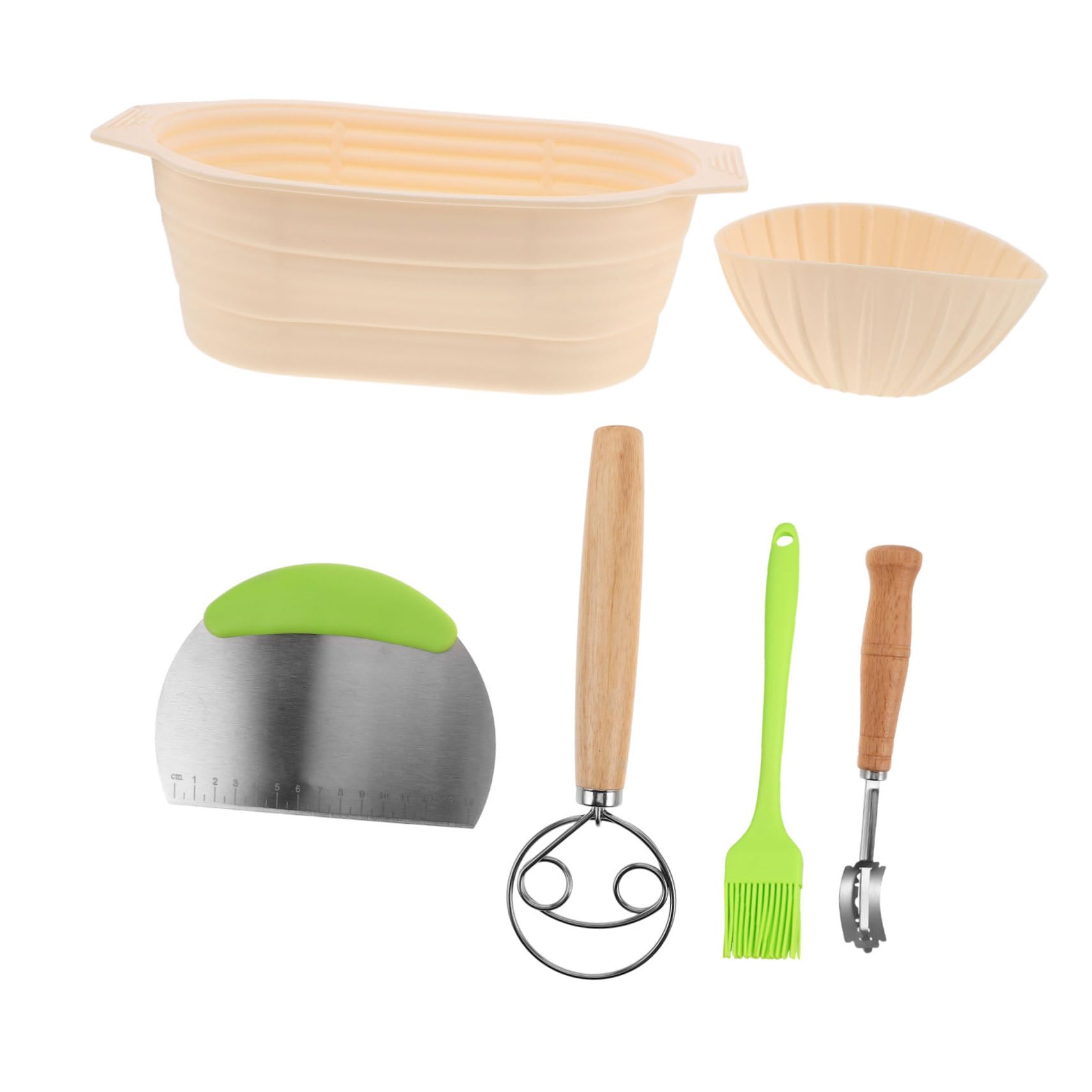 STOBAZA Cestino in Silicone per Lievitazione del Pane Ciotola Banneton Riutilizzabile Accessori per Panificazione per Cucine Domestiche