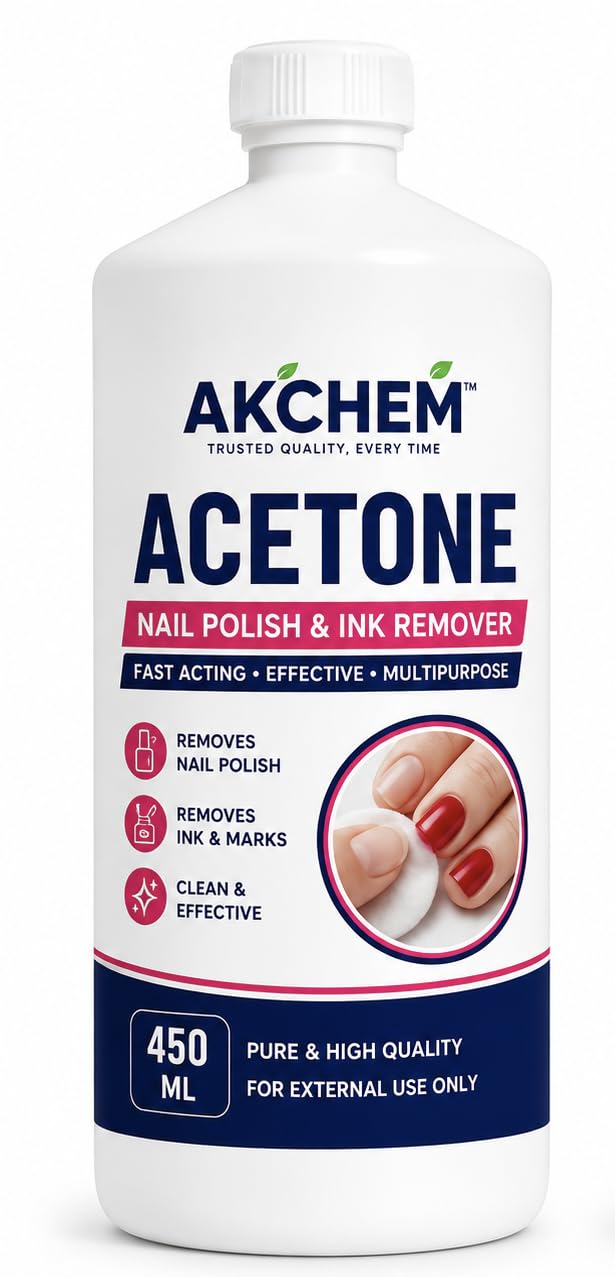 Acetone 450 ML | Nail Polish & Ink Remover | Multipurpose Cleaning Solvent | Removes Paint, Ink & Tough Stains | Clear & Fast Acting Stain Remover-picture-23