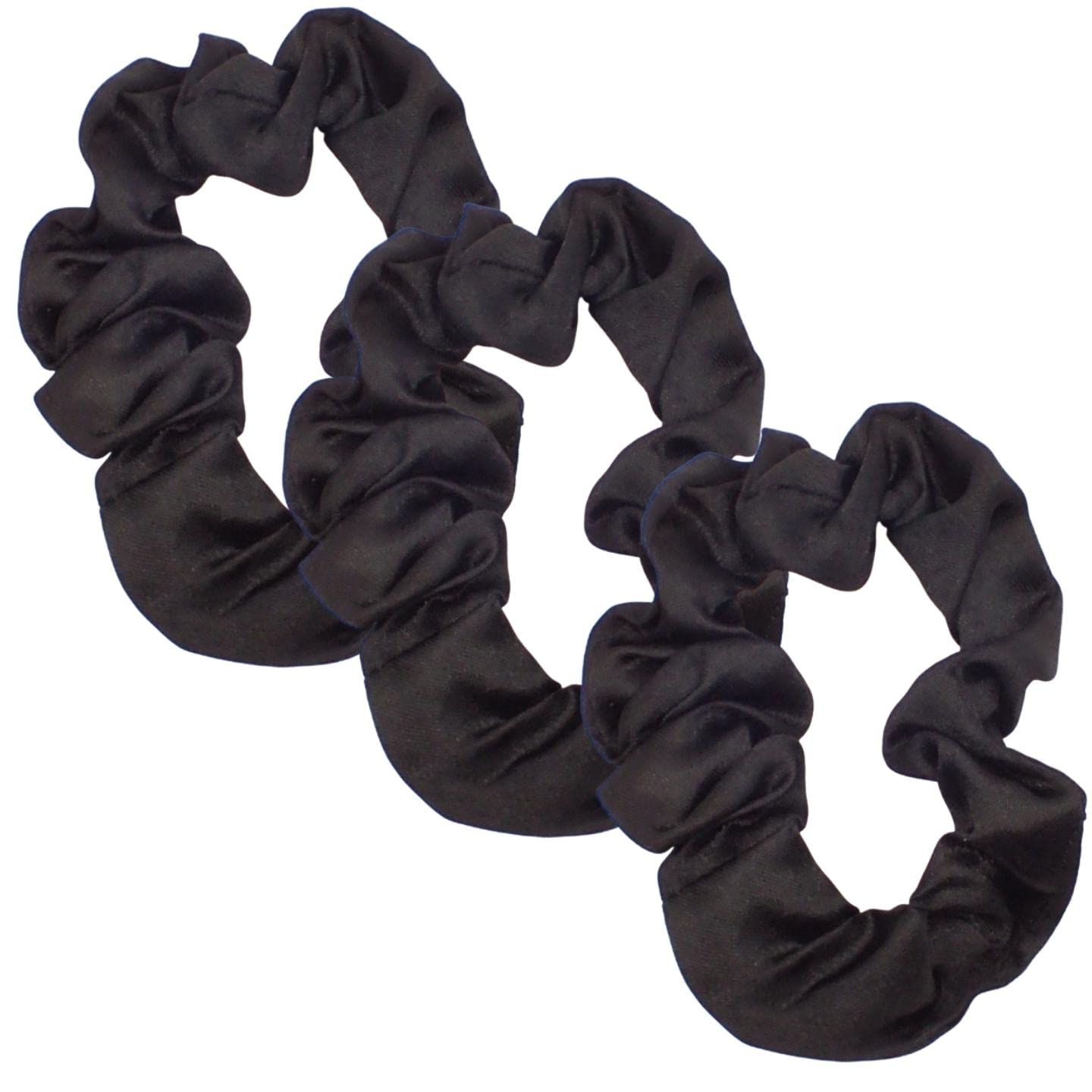 Topkids Accessories 3pcs Satin Scrunchies for Girls & Women, Cute Coloured Hair Bobbles - Image 4