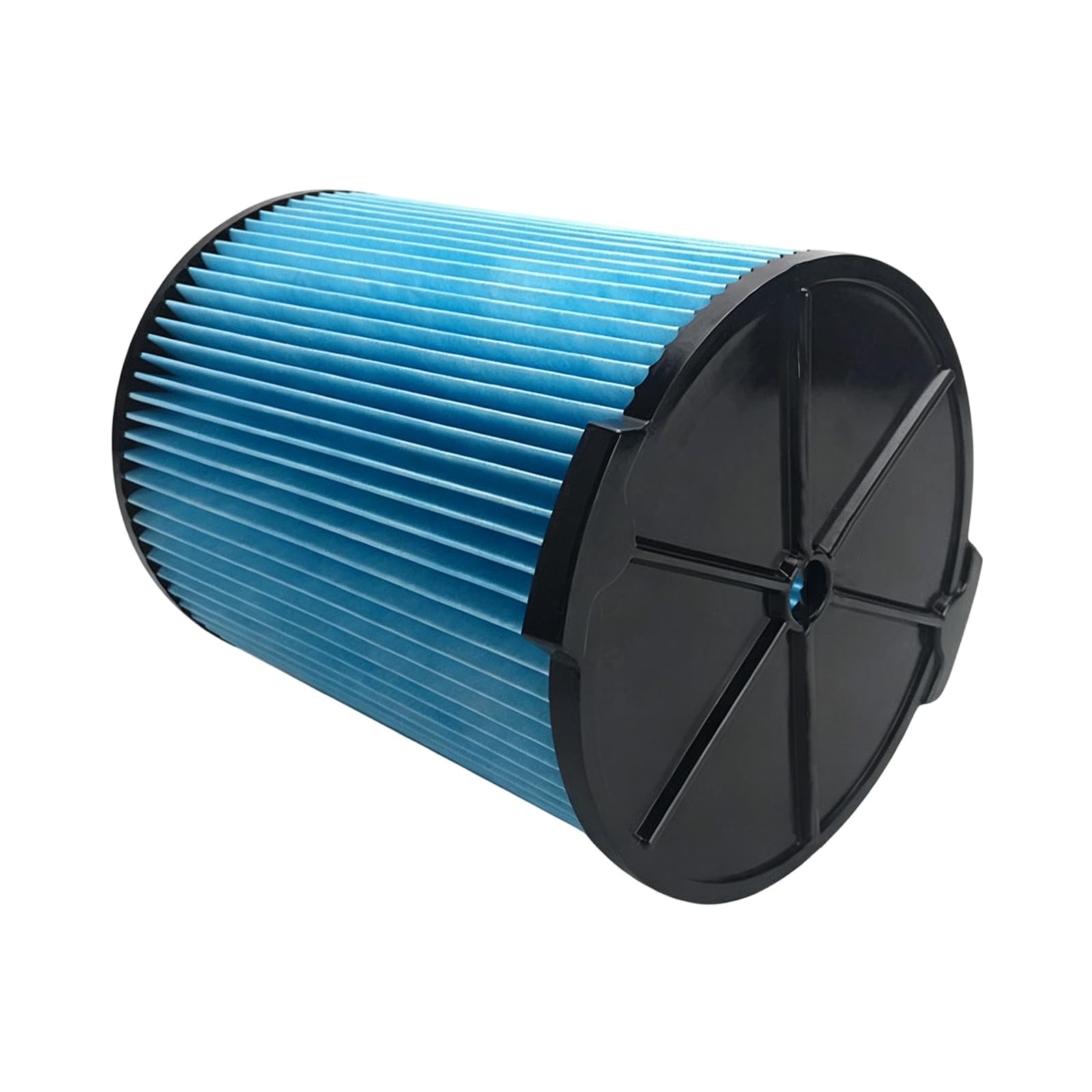 Vacuum Filter Cartridge Single Pack Blue Media with Black End Caps, Compatible with VF5000 Wet Dry Vacuum Use and Debris Pickup Filter Cartridge Pleated Media Wet Dry Vac Replacement Shop Vac Debris