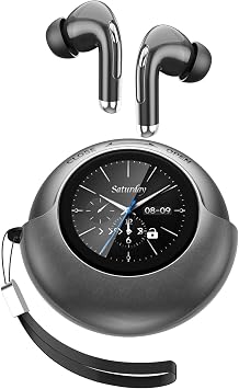 TRAUSI Wireless Earbuds with Smart Touch Screen & 180 Rotating Case Bluetooth 5.4 Headphones, Noise Cancelling Ear Buds, Stress Relief Design Earphones