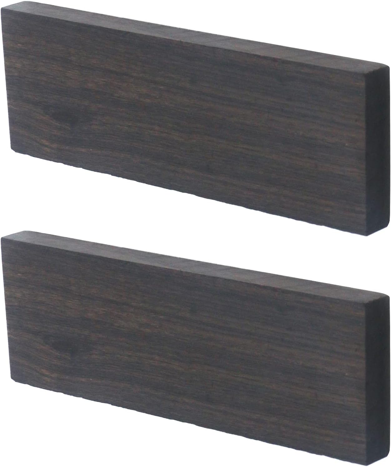 Coshar 2 Pieces Black Ebony Wood Timber Black Ebony Blank Lumber Handle Plate Material for DIY Music Instrument Tools