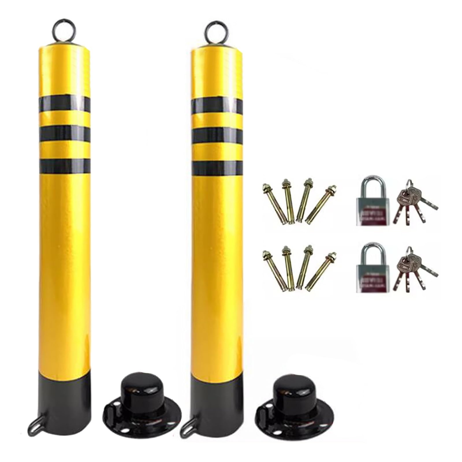 WOTZOV Neator Post Cone Driveway Caution Sign Detachable Traffic Neator Post Cone Garage/Hotel/Hospitals Entrance Reflective Posts,4 Pcs-80Cm/31.5In Tall,2 Pcs 80cm/31.5in Tall