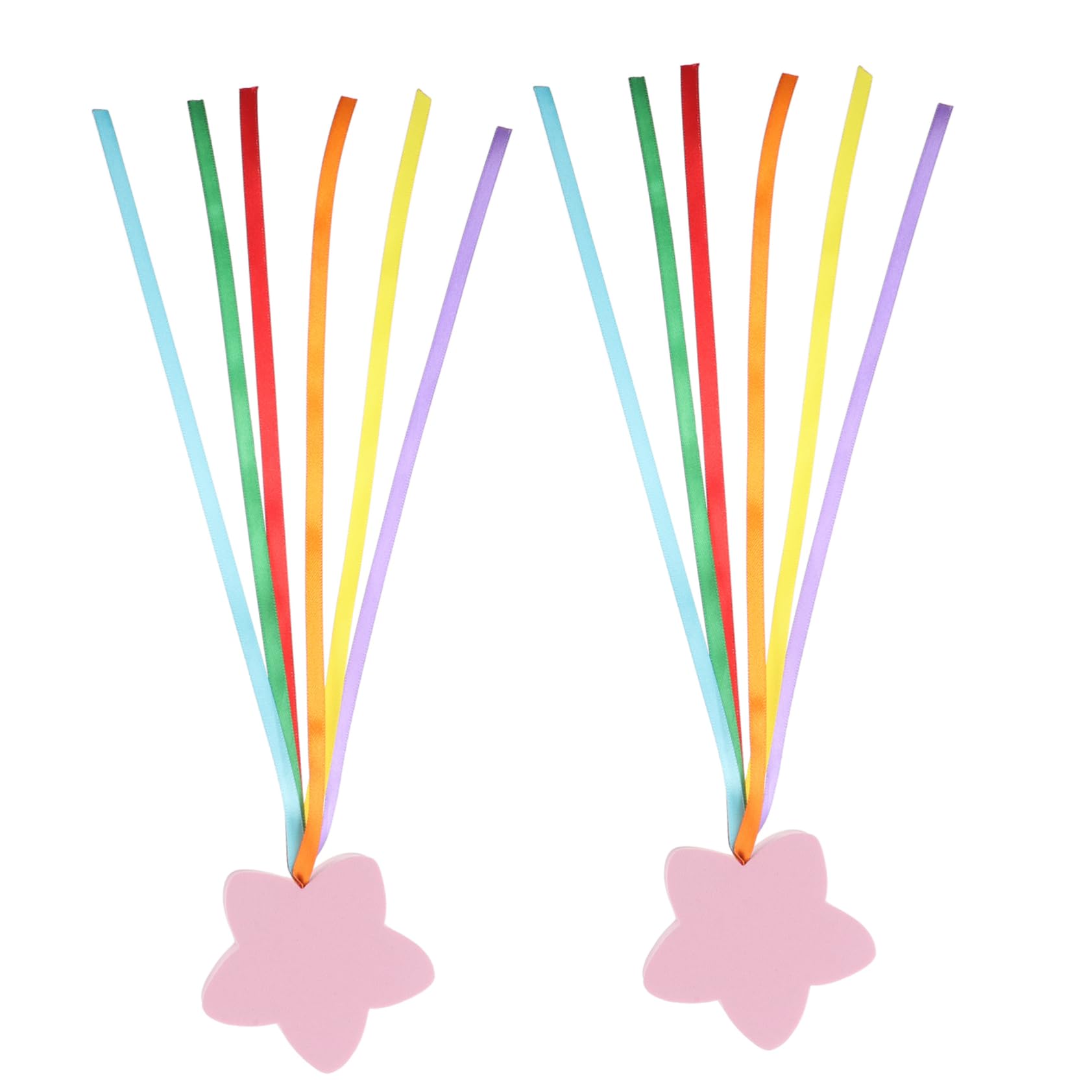 Mikinona 2pcs Weather Resistant Car Antenna Toppers Fun Star Ribbon Vehicle Decorations for Roof Durable Automobile Ornaments to Enhance Signal and Style