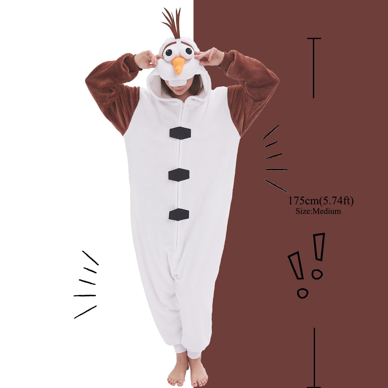 GONAAP - Pijama unisex para adultos, disfraz de animal de una pieza