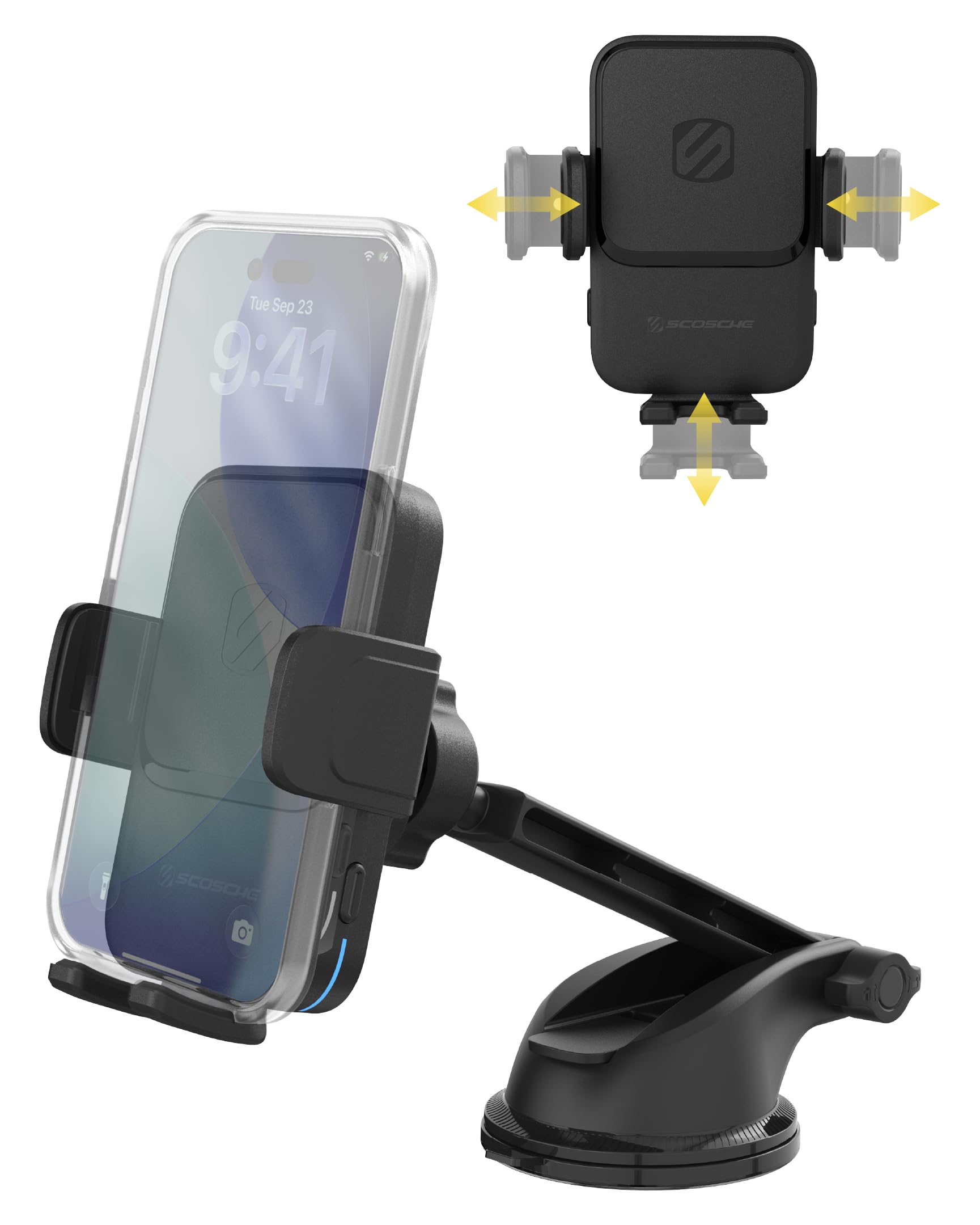 Cargador inalámbrico de coche compatible con iPhone y Samsung Android 8