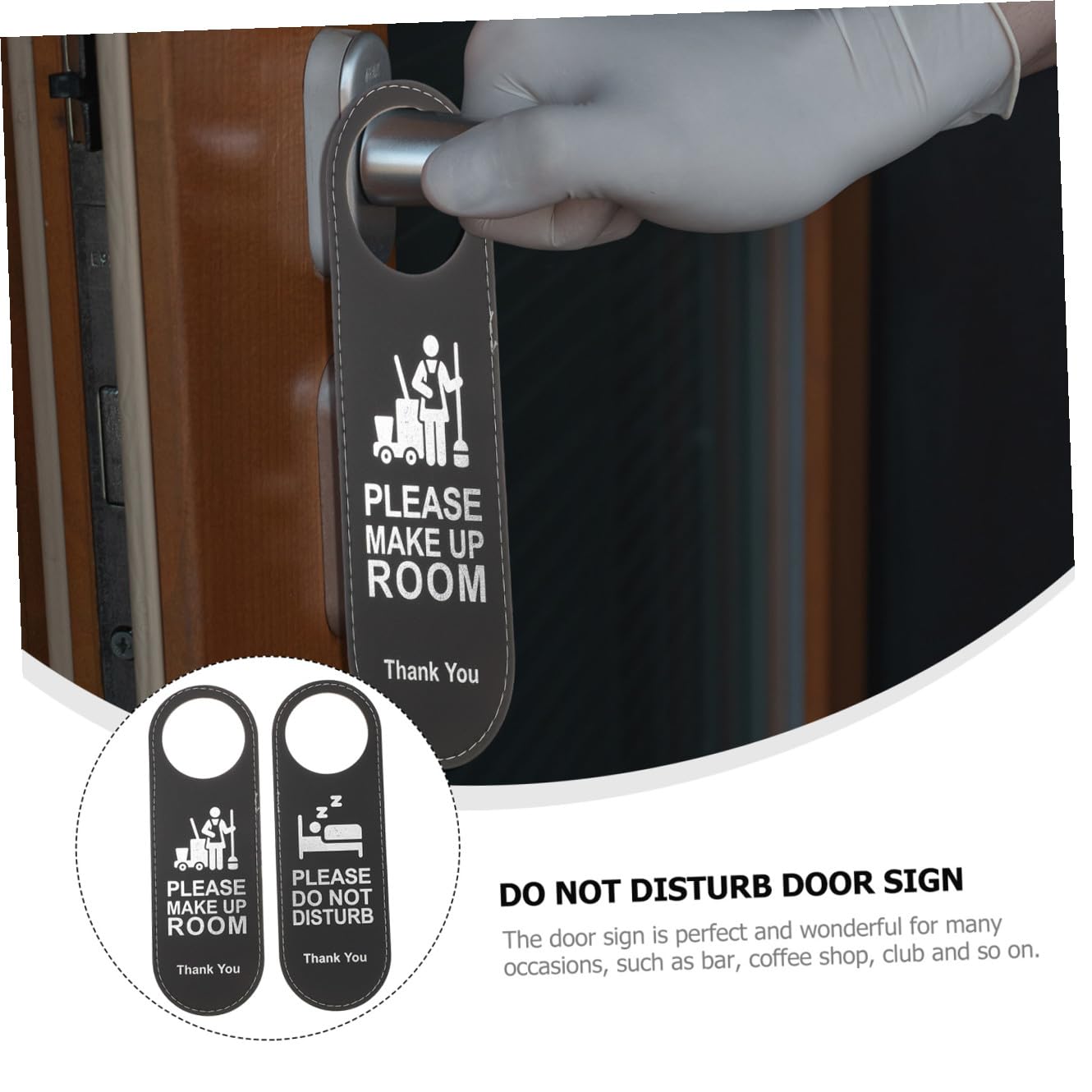 ULTECHNOVO 20piezas Letrero Colgante Doble Cara No Molestar Por Favor Hacer Limpieza Para Puertas De Hotel Diseño Elegante y Fácil De Leer Para Cafés Bares y Habitaciones