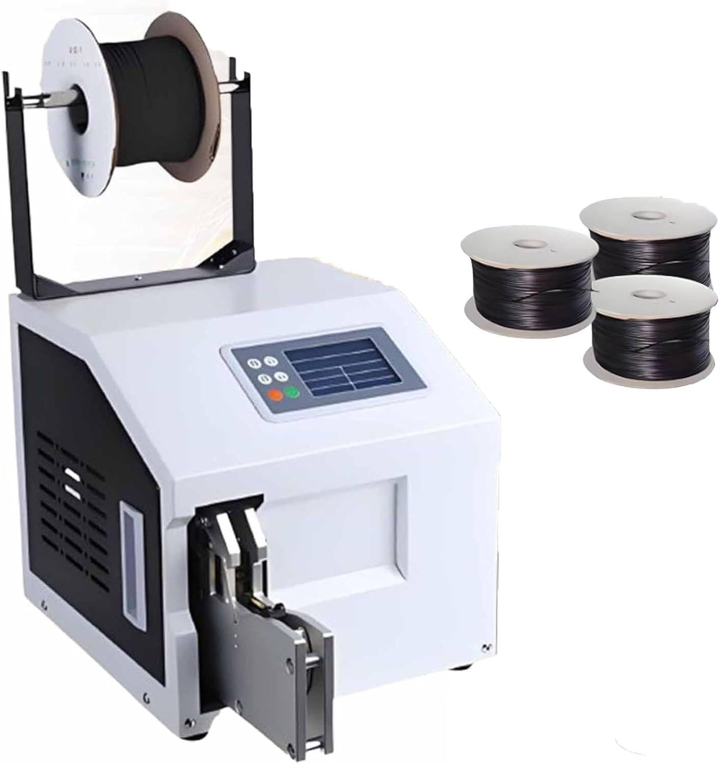 JozyJul Wire Harness Binding Machine, Automatic Wire Winding Tie Machine, Food Twist Tying Machine, 1 s/time, 70-128mm Bundling Length TieWire