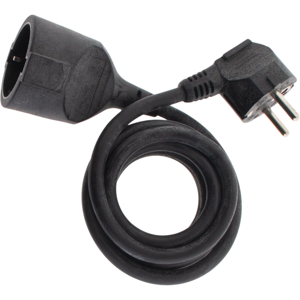 Lot de 3 prolongateurs 16A 2P T HO5VV-F 3G1,5mm² - Noir 5m - Zenitech