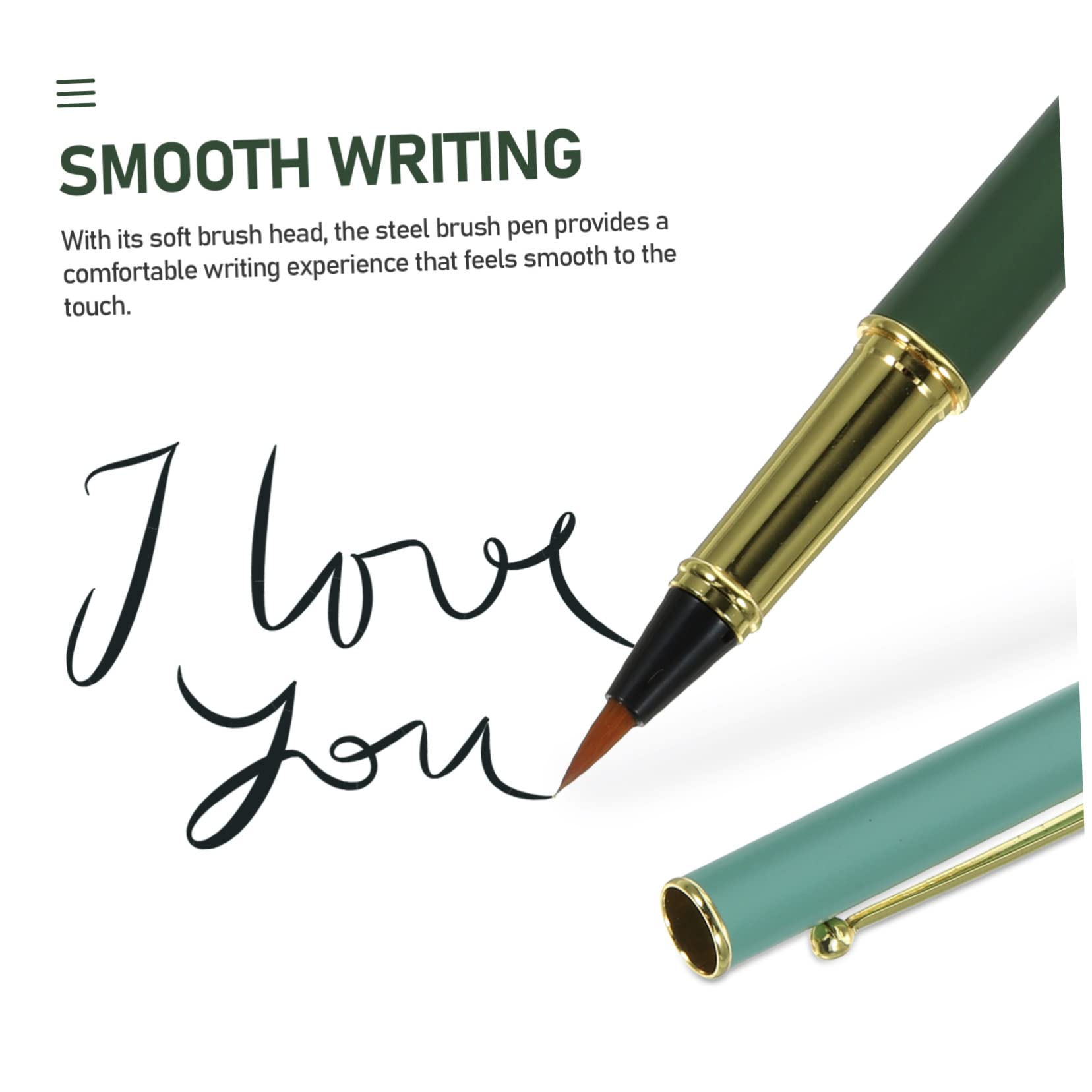 Anneome 5sätze Kalligraphie Pinselstift Edelstahl Pinselstift Tinte Und Weiße Quaste Für Wasserfarben Schreiben Und Malen Für Anfänger Und Fortgeschrittene