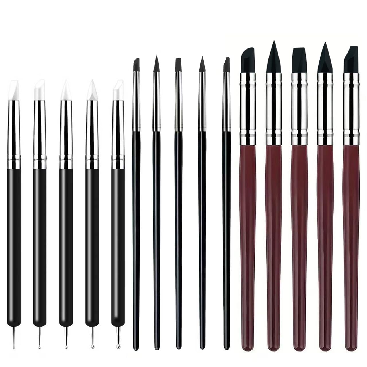 Clay Sculpting Tools Set - 10 Piece Silicone Kit -10