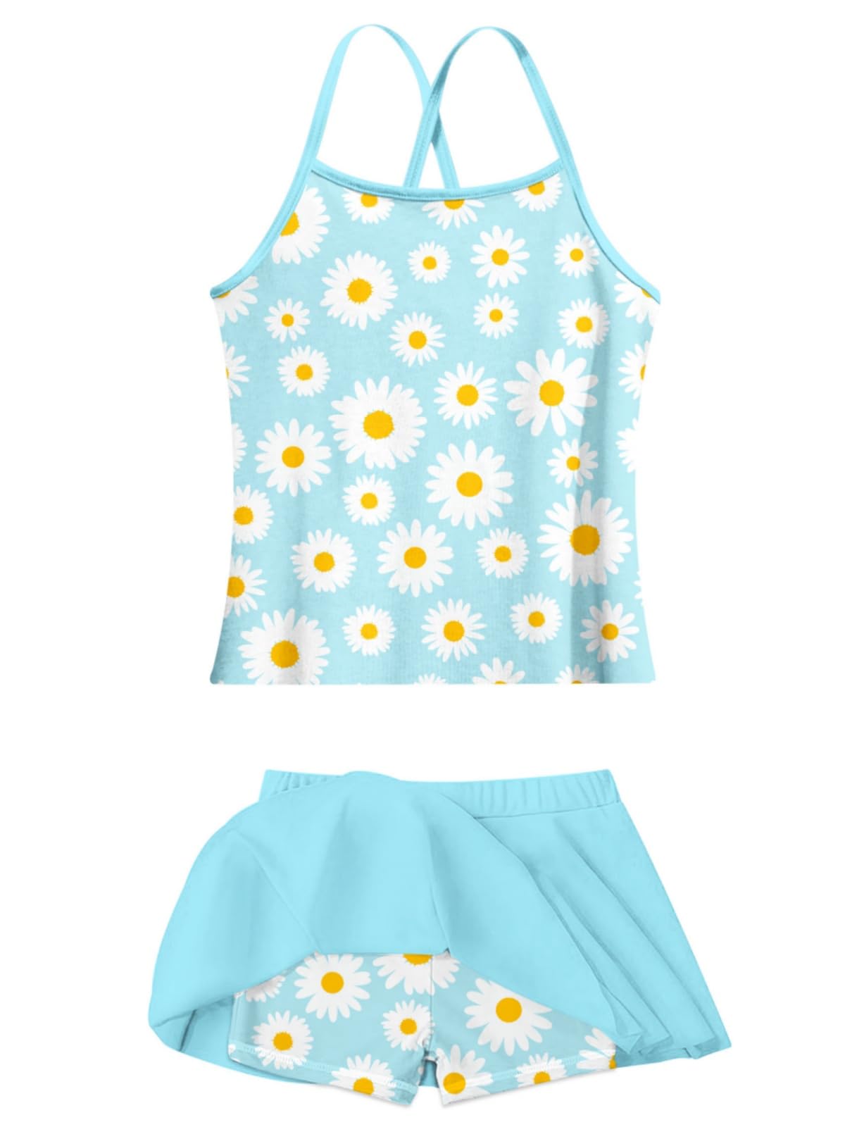 Girls Tankini Swimsuit Bathing Suits Summer Beach Swimwear Size 4-12
