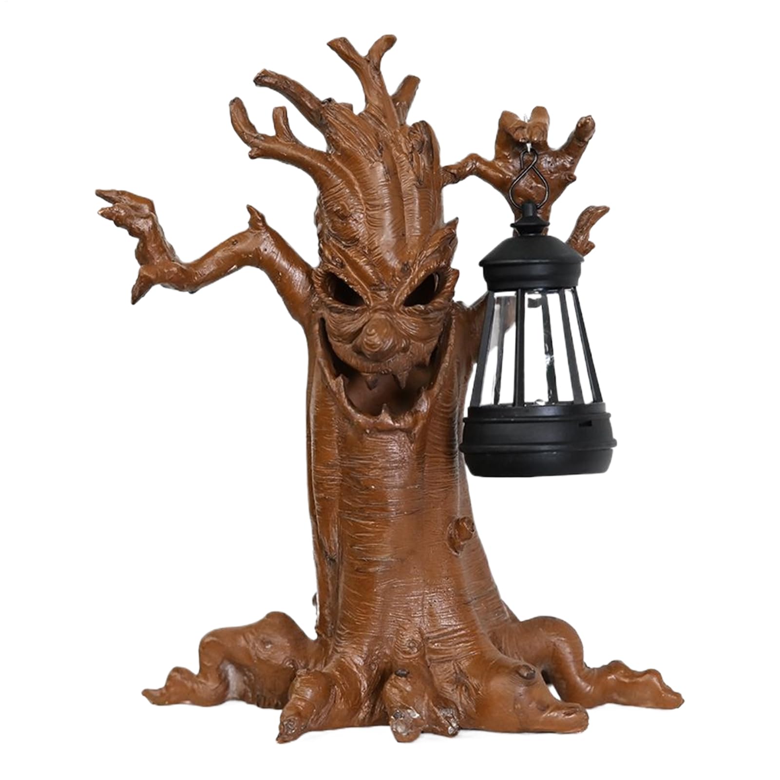 Sculpture d'arbre effrayante Halloween lanterne solaire intérieur patio