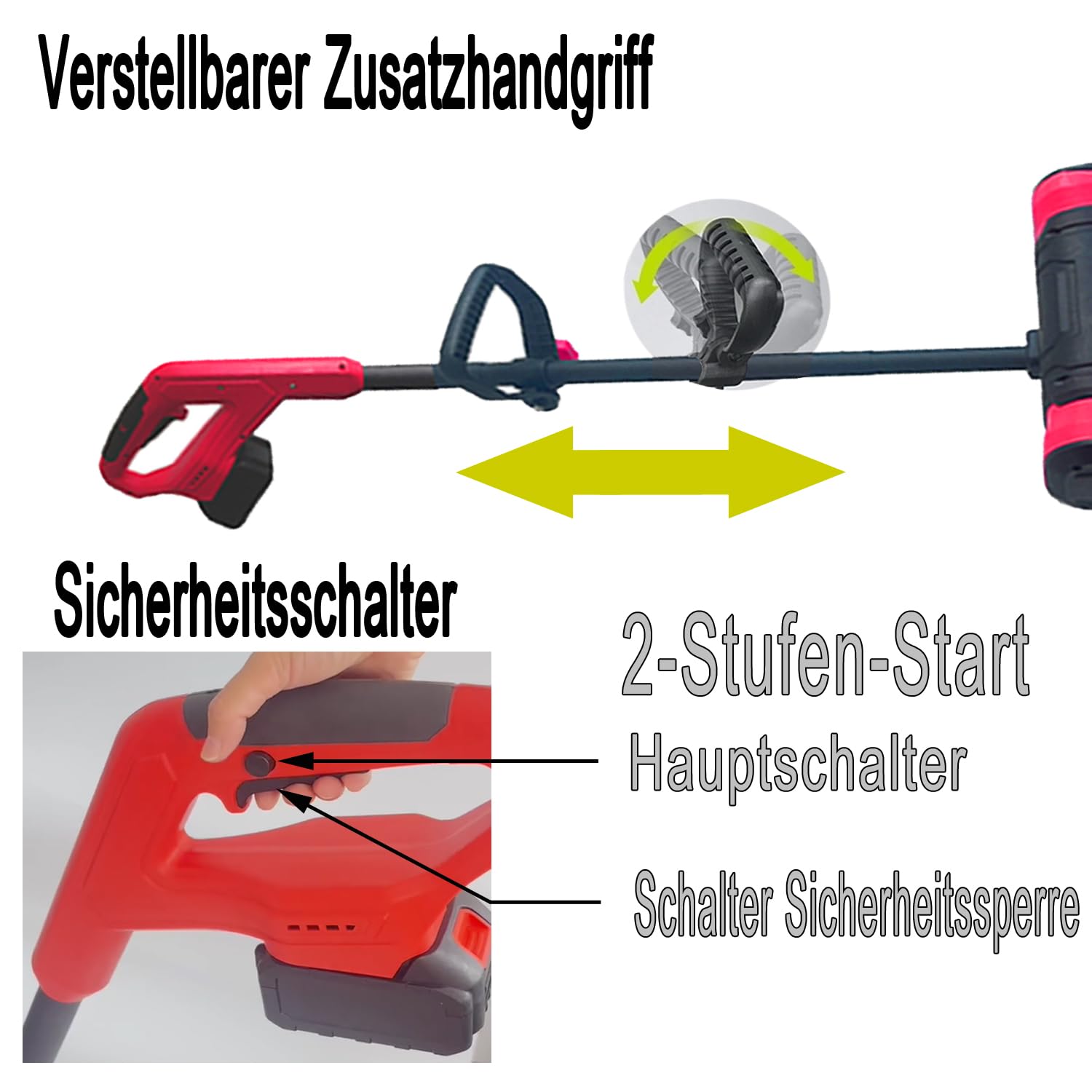 Hooha Akku-Schneefräse Kein Benzingeruch Handlich Leicht zu warten Abnehmbar Schneefräsen Kabellose Snow Removal Shovel | 8m Wurfweite | Arbeitsbreite 32 cm | Schneehöhe 15cm | 21V 2.0Ah x 2 Akkus