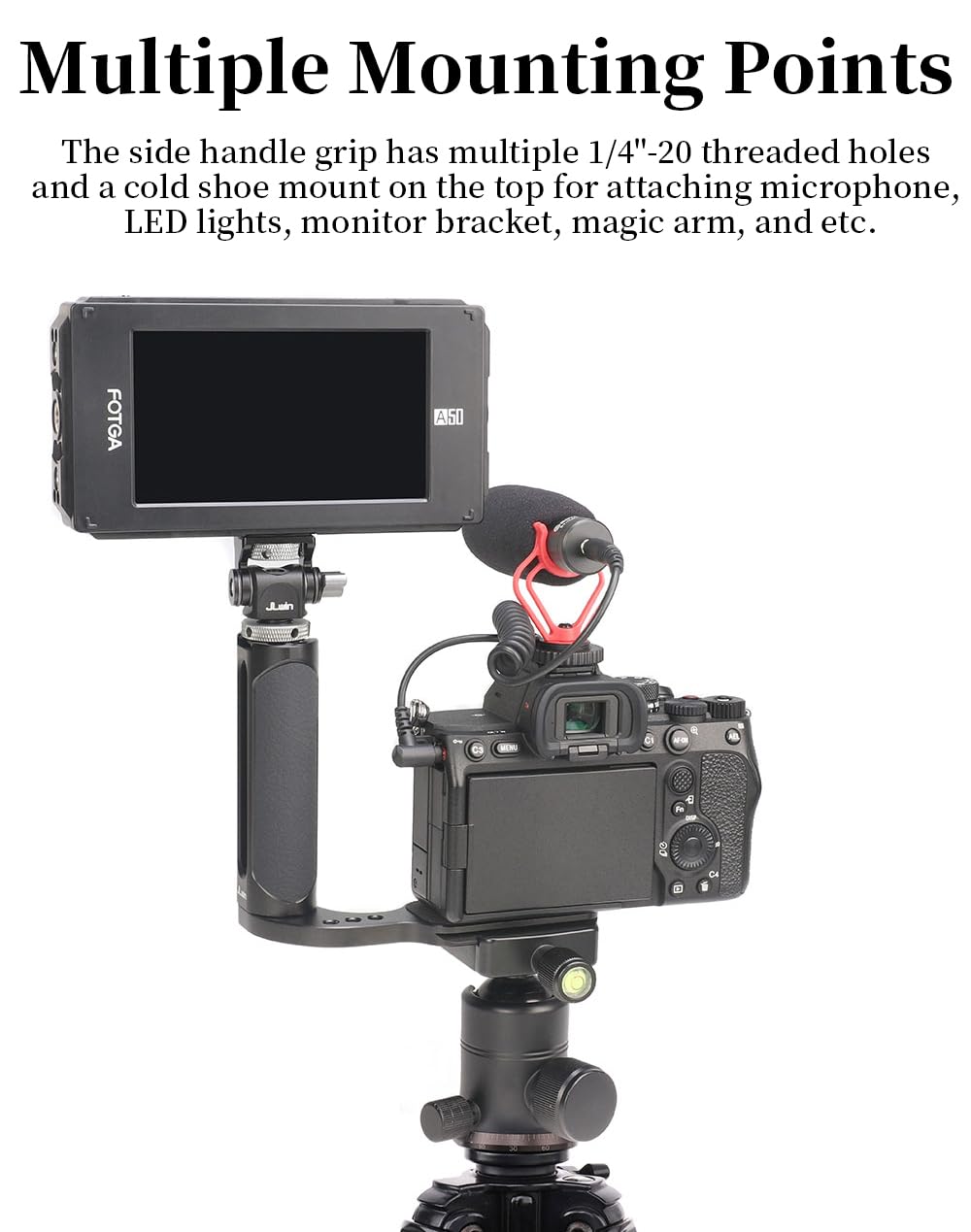 Fotga Supporto Per DSLR A Spalla | Stabilizzatore Con Piastra A Sgancio Rapido E Impugnatura Per Videocamera