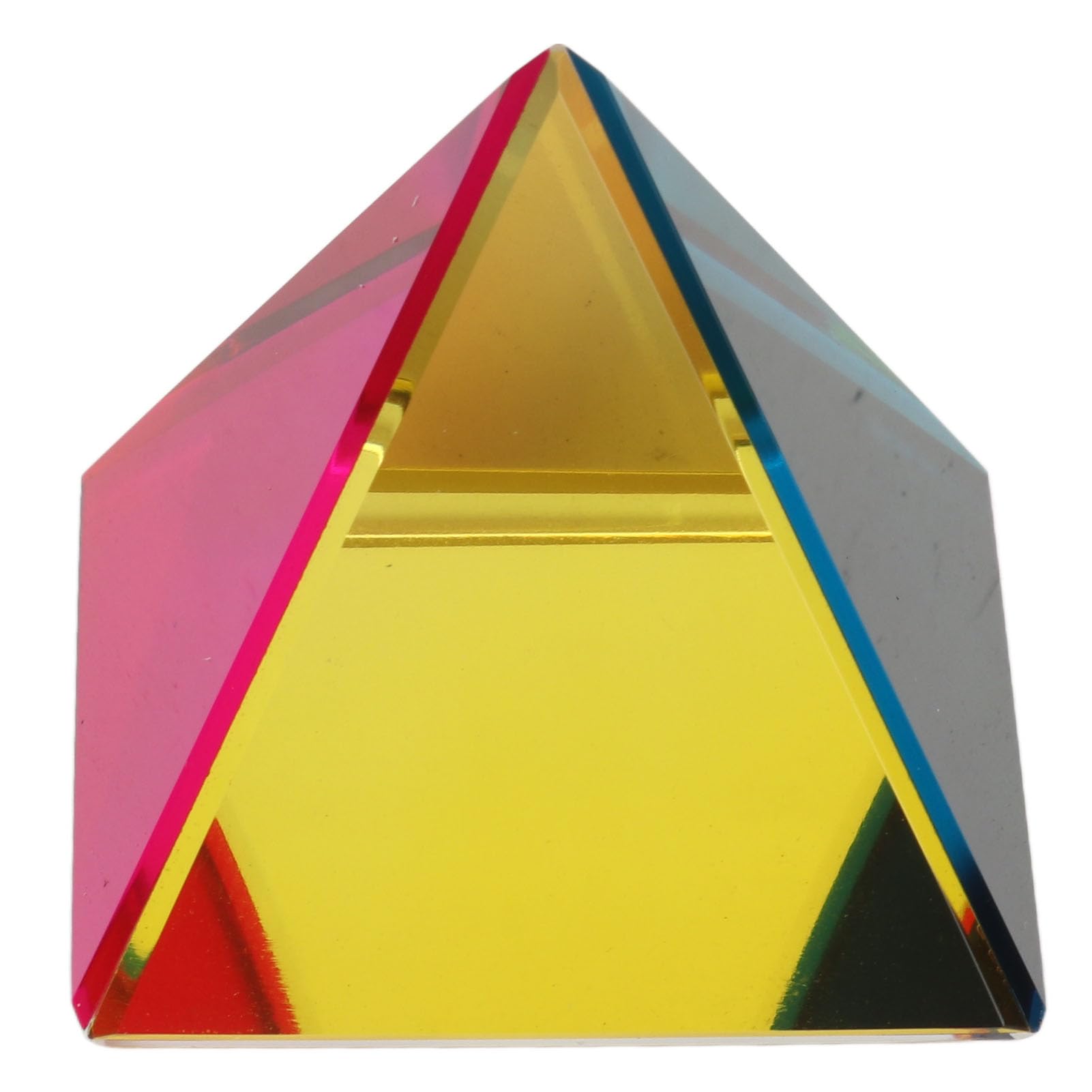 Pyramid Iride Glass Suncatcher Color Prism for Meditation Dcor & Photography 60mm (60MM)