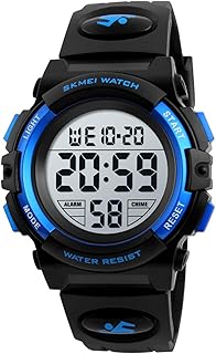 Kids Digital Watch,Boys Waterproof Sports Watch with 7 Color LED Light Alarm Stopwatch Outdoor Wristwatch for Girls Children