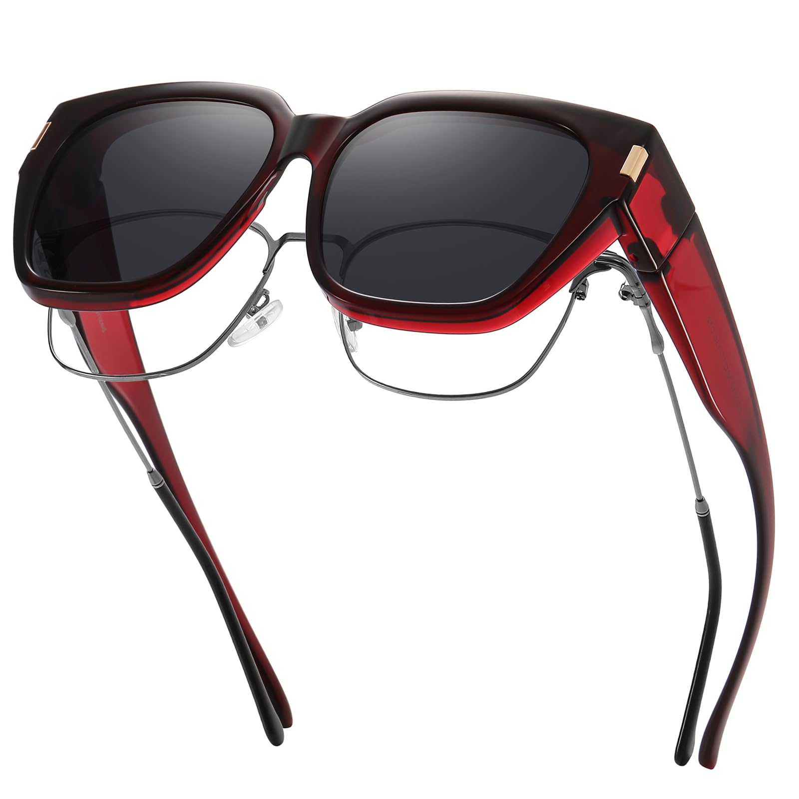 HAOLOTA Polarisierte Sonnenbrille für Damen und Herren, trendig, quadratisch, UV-Schutz