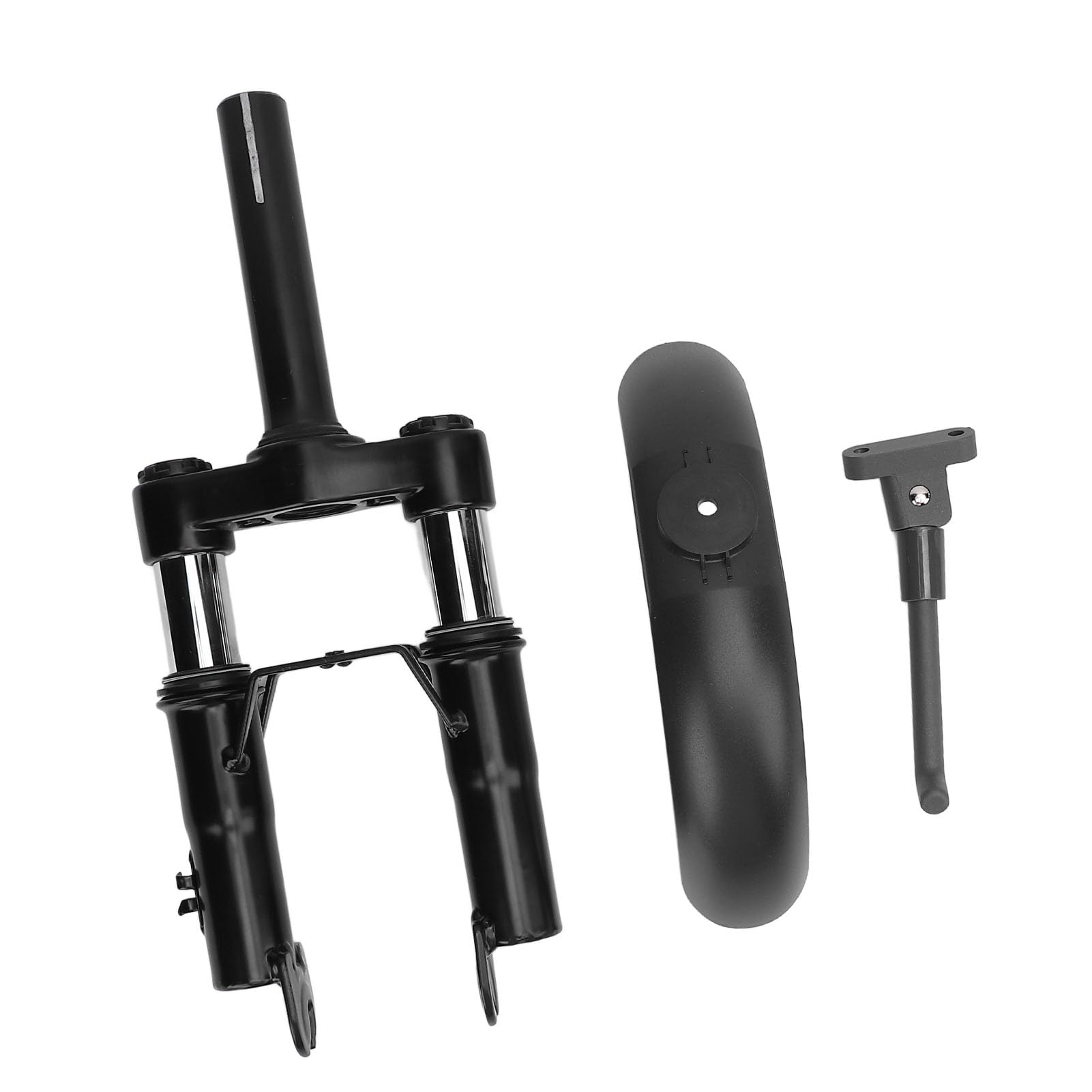 Kit de Suspension Avant pour Trottinette électrique M365, Fourche Avant en Acier à Absorption Hydraulique Avancée avec Garde-Boue et Béquille, Noir