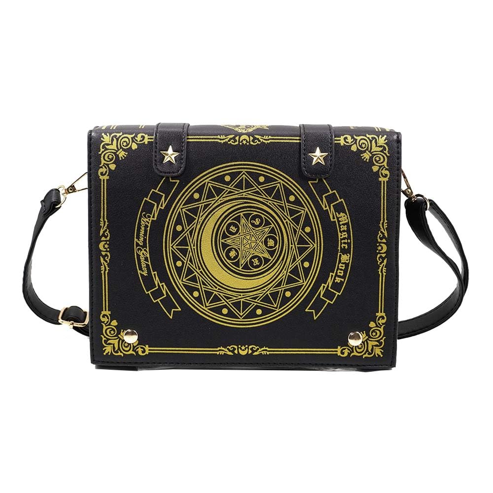 Nite closet Cute Gothic Book Purse Crossbody for Women Black Kawaii New Lolita Backpack
