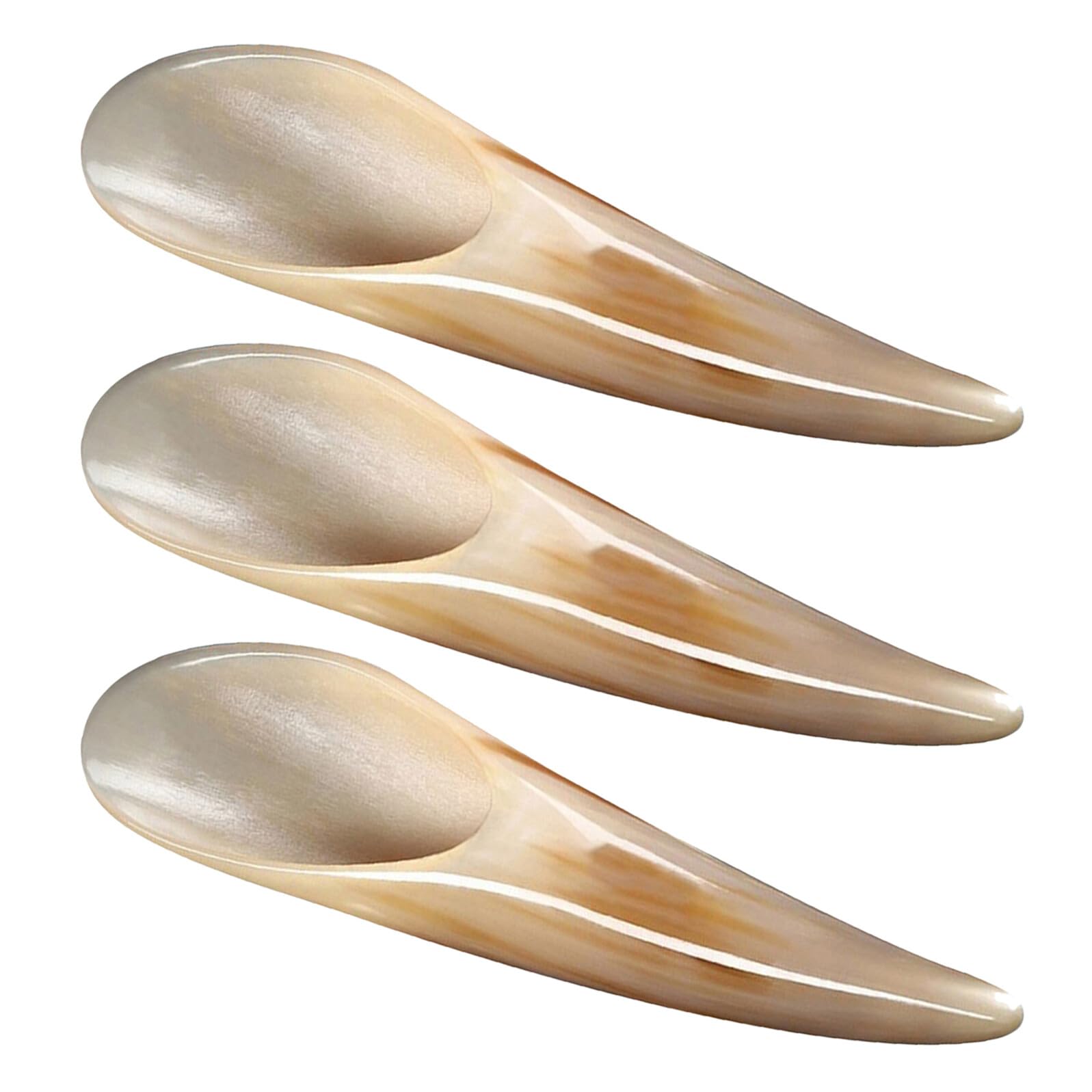 3pezzi Strumento Gua Sha per Massaggio Corpo e Viso Realizzato in Corno di Bue Liscio Multiuso per Collo Schiena Braccia e Gambe
