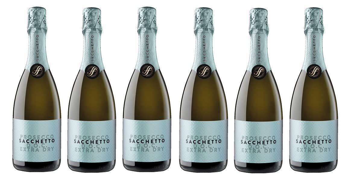 6x 0,75l - Sacchetto - Prosecco Spumante extra dry - Prosecco D.O.P. - Italien - Schaumwein extra dry