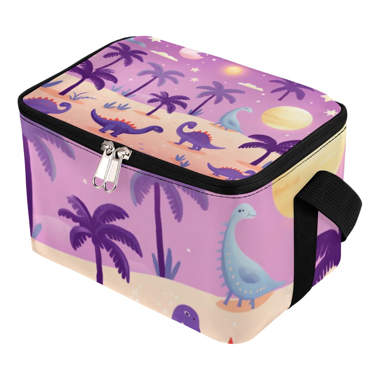 GzLeyigou Lunch Bags for Women Men 9 Cans,Cartoon Dinosaur Hot & Cold Food Delivery Bag Insulated Grocery Bag Insulated Lunch Box Beach Cooler Bag for Office Work Picnic Beach