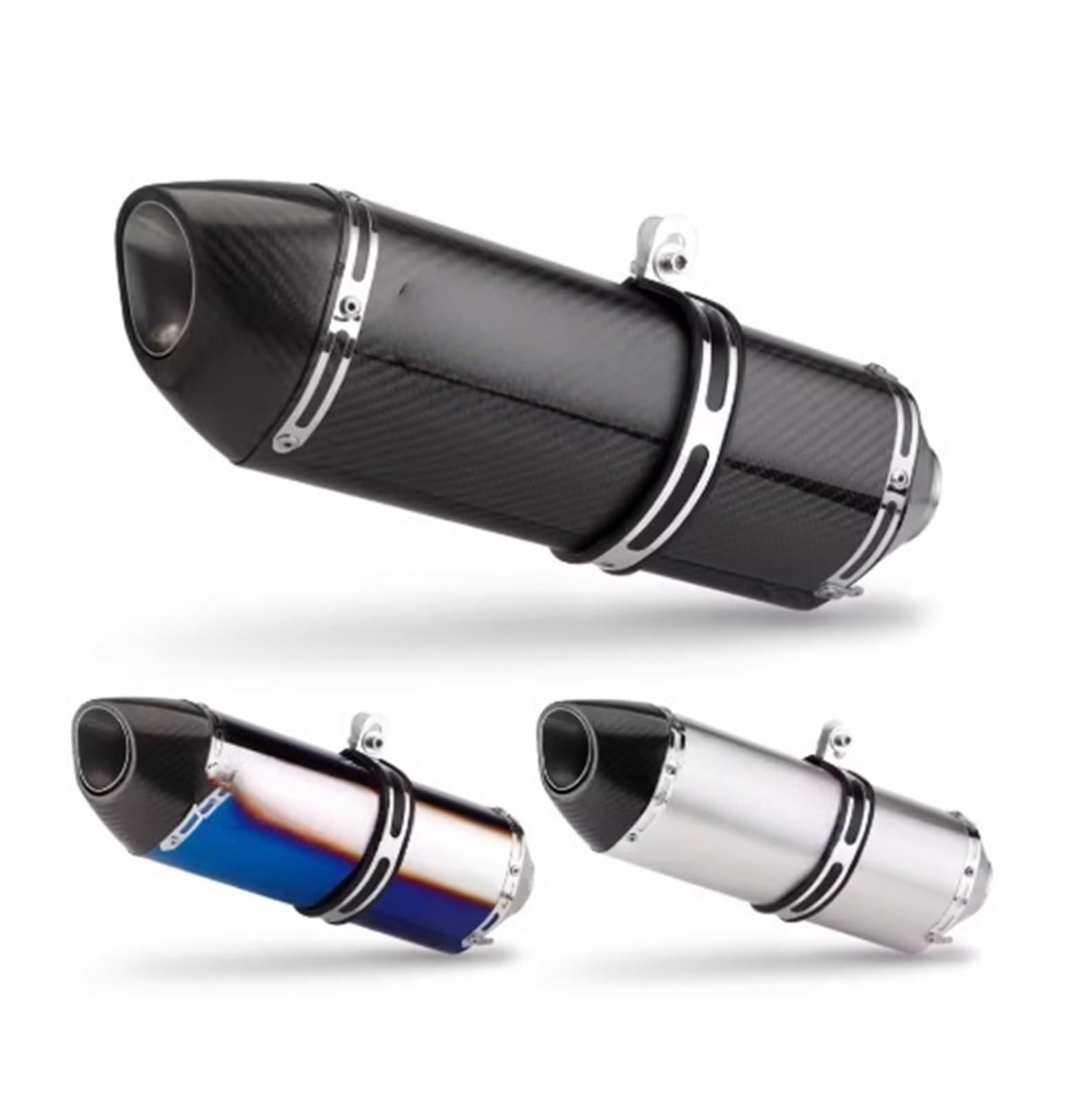 motocyklowy wydech 51mm Uniwersalny Tłumik Wydechowy Motocykla Carbon Pasuje Do GSX250 250SR MT07 RC390(H)