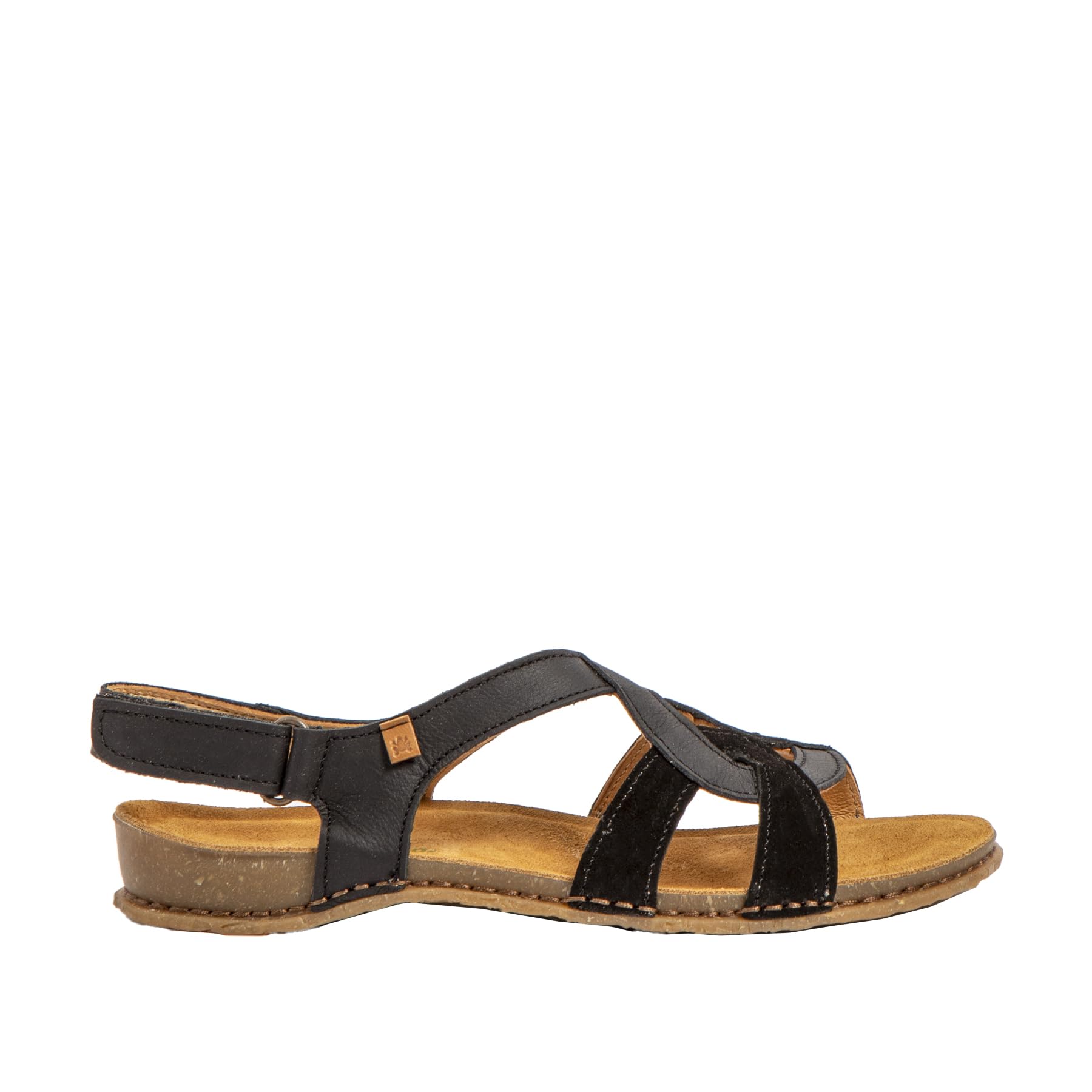 El Naturalista Women's N5819 Panglao Flat Sandal, Black/White, 7 UK