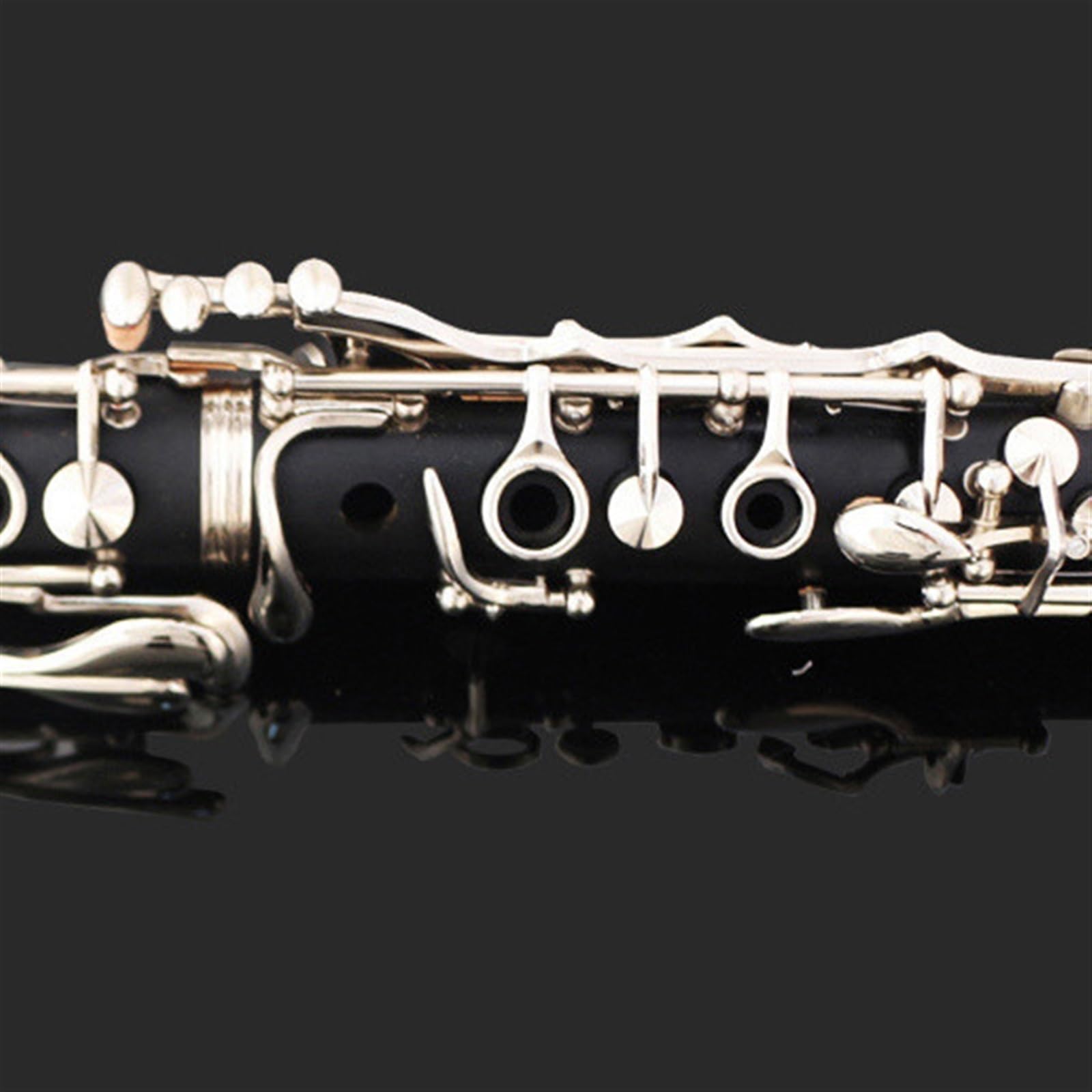 Principiante Clarinete Clarinete Plano B Instrumento De Clarinete Baquelita Doble De Dos Secciones Instrumento De Nivel De Rendimiento Graduado Para Principiantes(A)