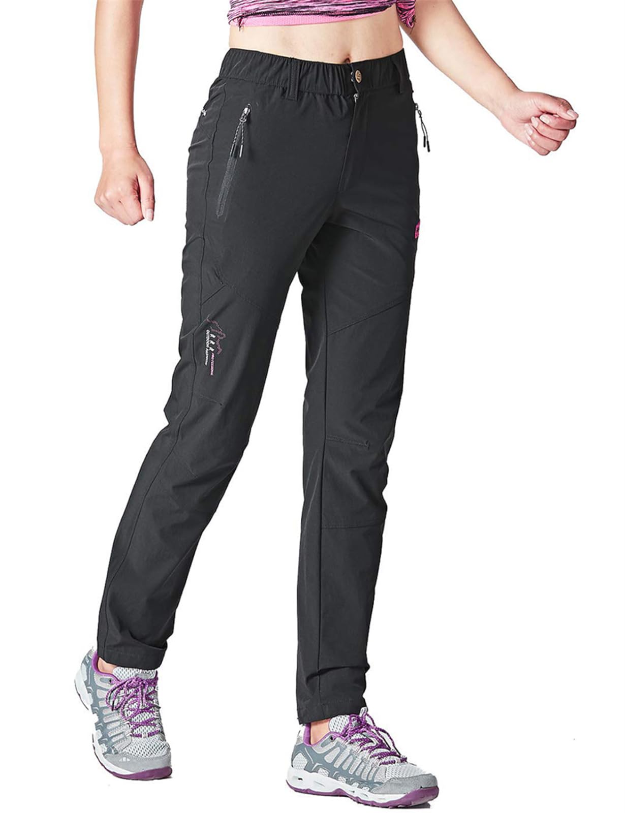 Rdruko Wanderhose Damen Outdoorhose Leichte Schnelltrocknend Trekkinghose UV-Schutz UPF 50+ Funktionshose Atmungsaktiv Hosen Sommer
