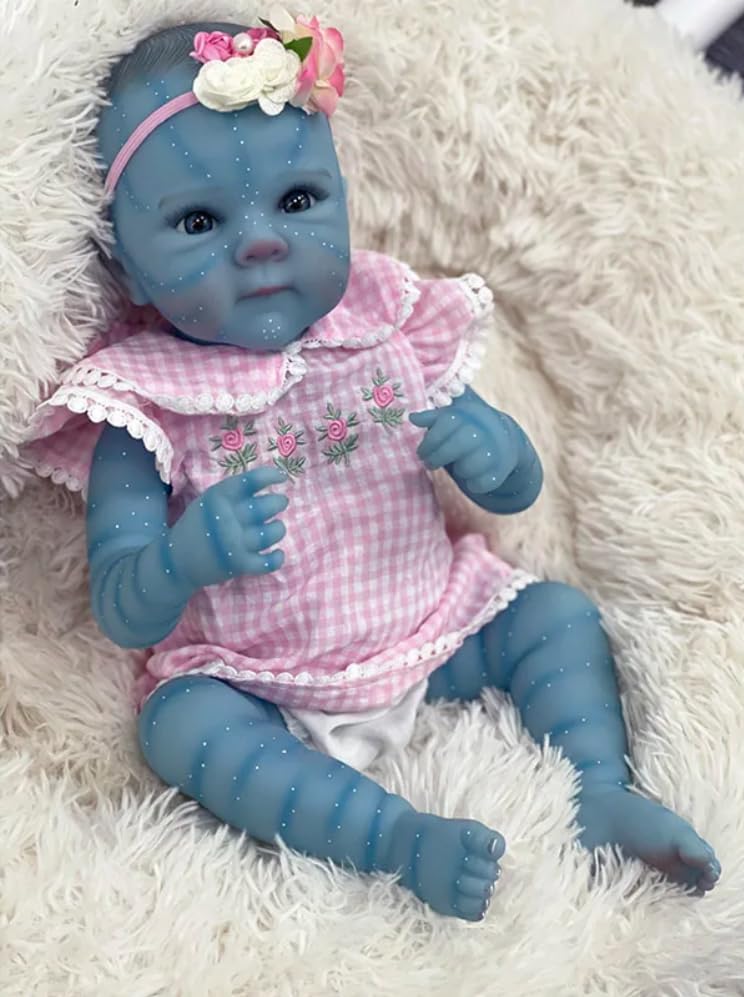 RXDOLL Avatar Reborn - Muñecas de bebé de silicona de cuerpo completo de 18 pulgadas, muñecas realistas de bebé que se ven de silicona real, muñeca recién nacida, impermeable, realista, avatar recién