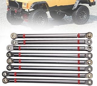 Dilwe RC Link Rod RC Car Parts, 313MM Wheelbase Link Rod RC Upgrade Accessory Compatible with SCX10 90046 90047 D90 1/10 RC Car RC Car Replacement Parts