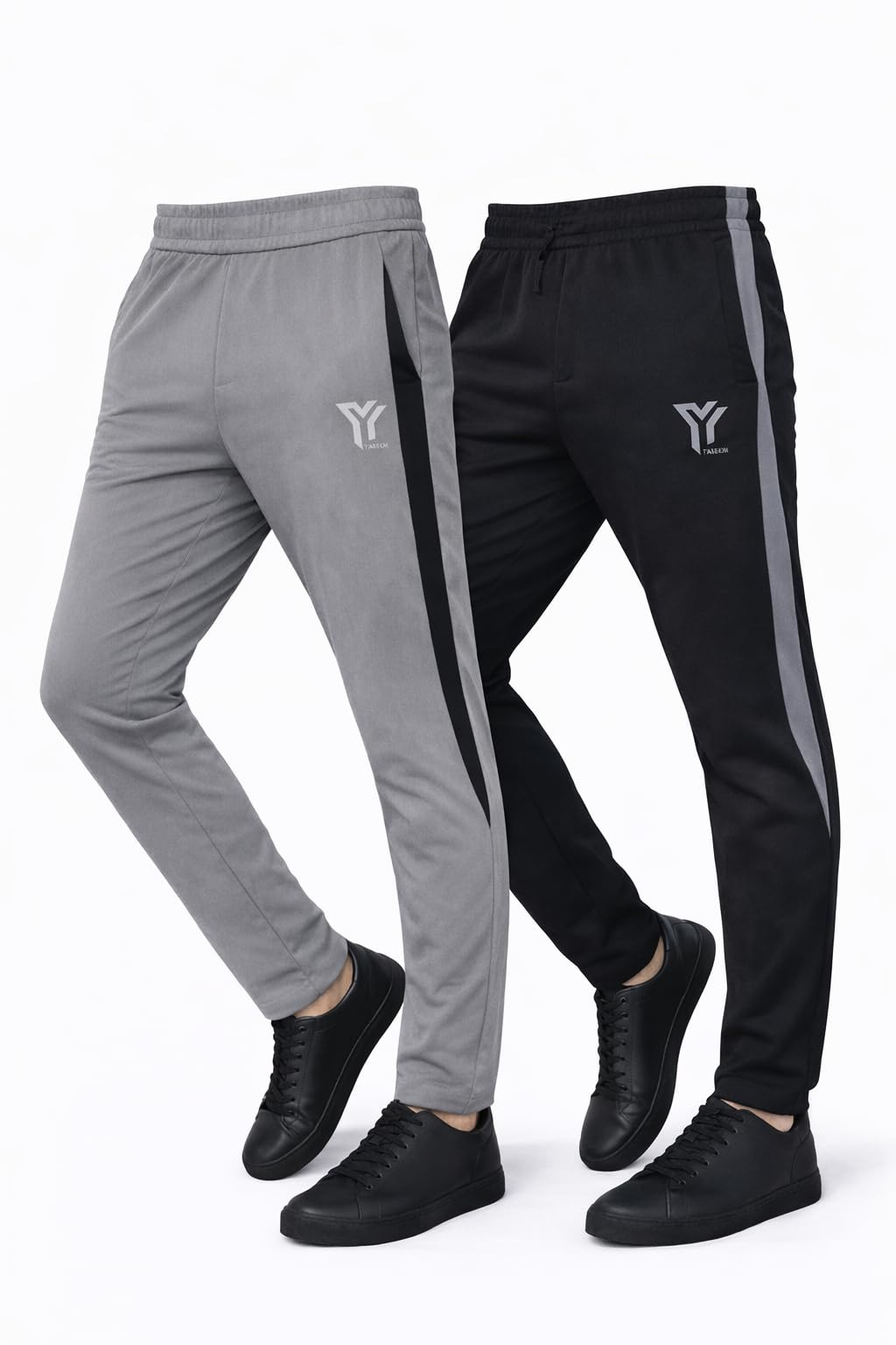 yunek Men’s Rapid Dry Track Pants Pack of 2 | Polyester Sports Trackpants for Gym, Workout, Running Regular Fit with Elastic Waist-picture-18