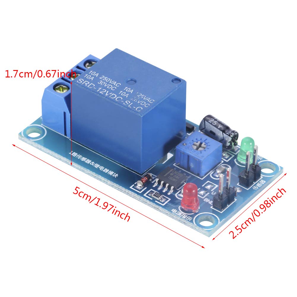 TOPINCN Soil Moisture Sensor Relay Control Module Potentiometer Automatic Watering Switch Indoor Outdoor Plants Care Dc12V - Image 2