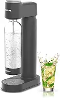 PHILIPS ADD4901GRO/37 Máquina de água com gás para refrigerante para carbonatação com garrafa de carbonatação de 1L, máquina de água com gás seltzer, compatível com carbonatador de CO2 de 60L (não
