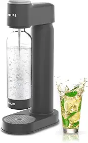 PHILIPS ADD4901GRO/37 Máquina de água com gás para refrigerante para carbonatação com garrafa de carbonatação de 1L, máquina de água com gás seltzer, compatível com carbonatador de CO2 de 60L (não
