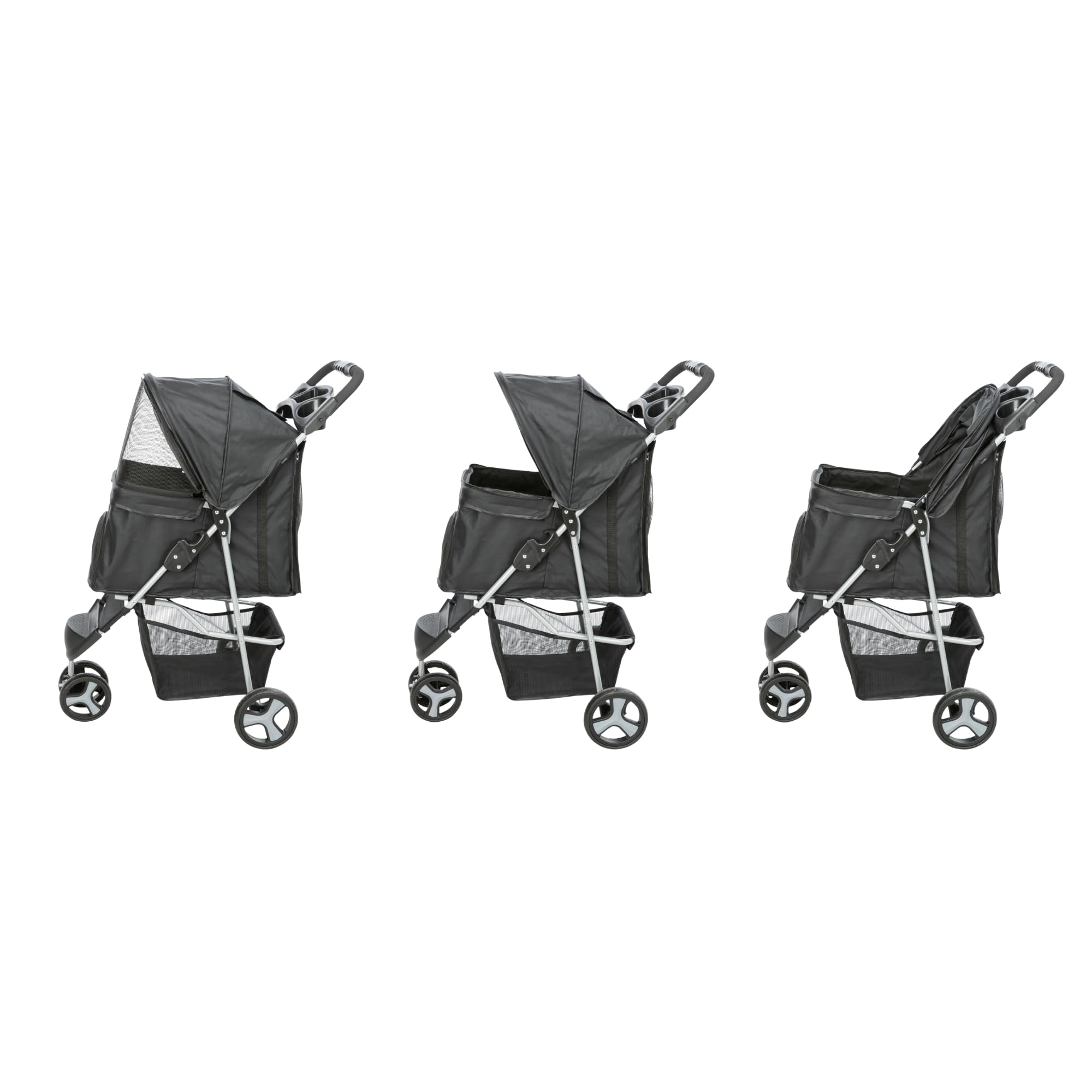 TRIXIE Buggy für Hunde, 47 × 100 × 80 CM, 4,6 kg - extra leicht, schwarz, bis 11 kg belastbar - 28958