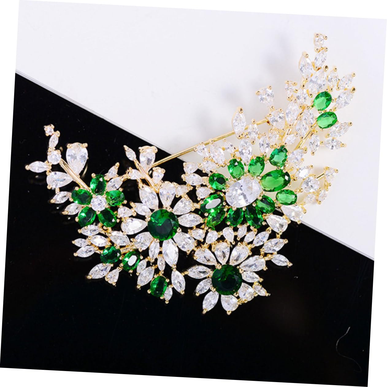 spilla da appendere mujer lady green woman corpetto spilla splendente spilla zircone