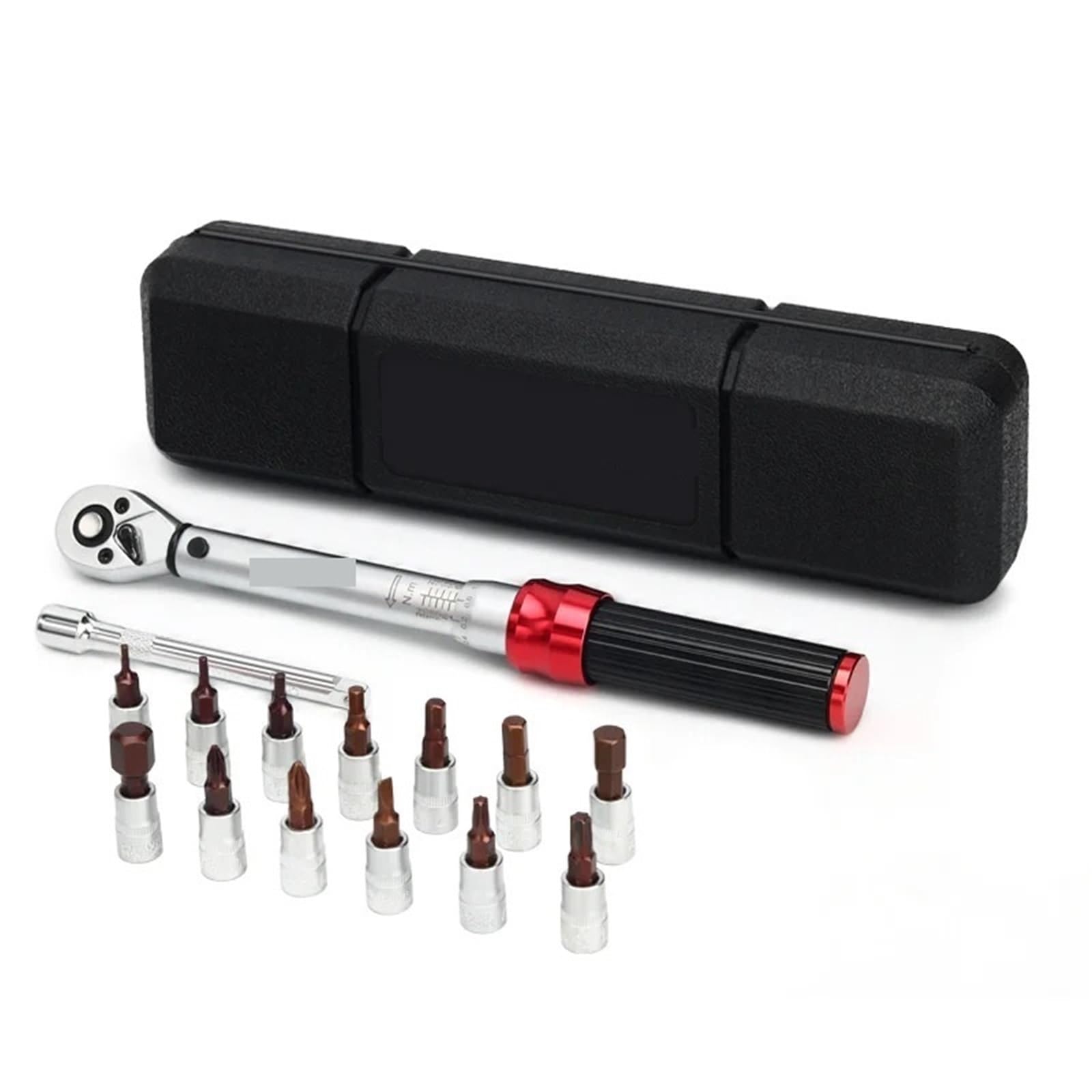 OLAQWENB Torque Wrenches Torque Wrench Set 15Pcs 1/4" 2-24Nm Dual Direction Allen Key Tool Socket Spanner Repair Kit Precision Torque Wrench
